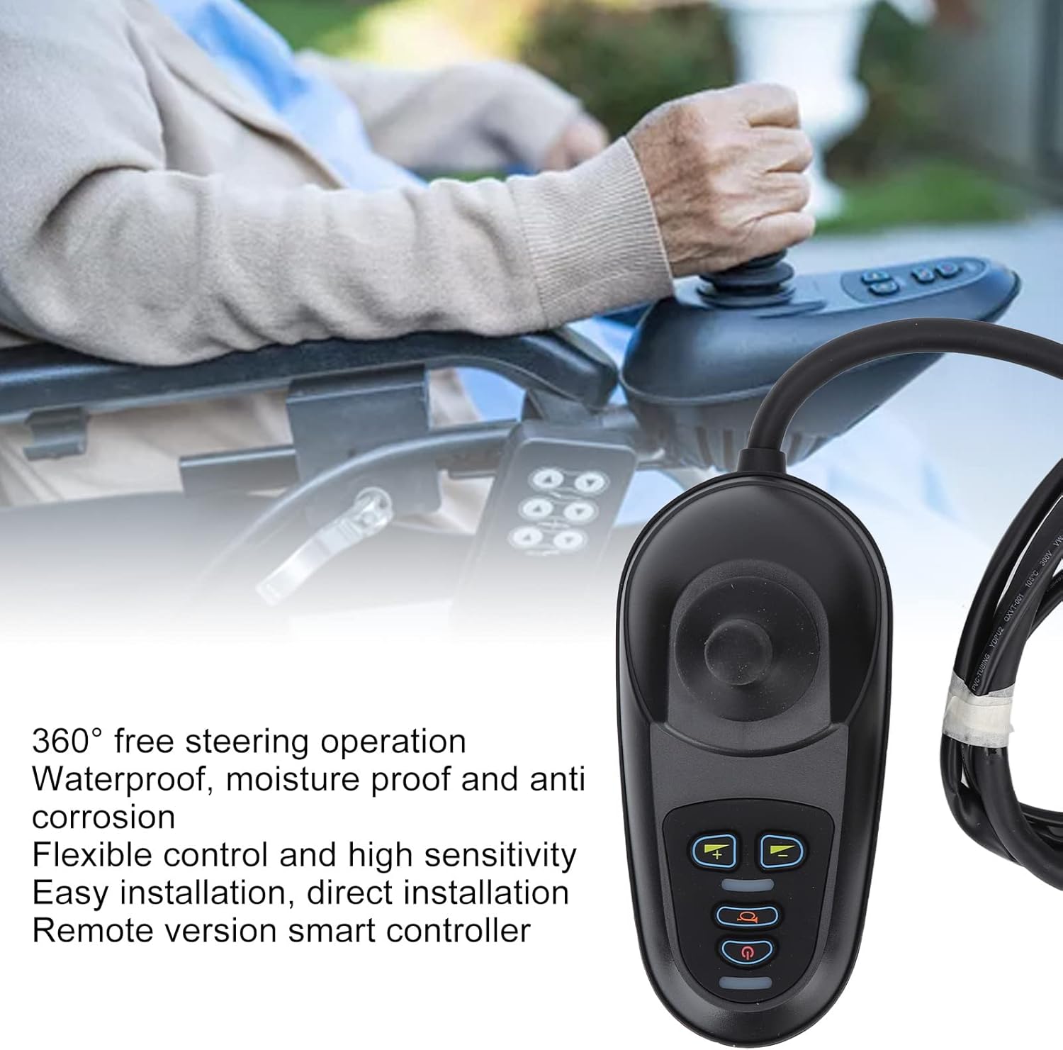 Buy Electric Wheelchair Joystick Controller, 360 Free Steering Electric