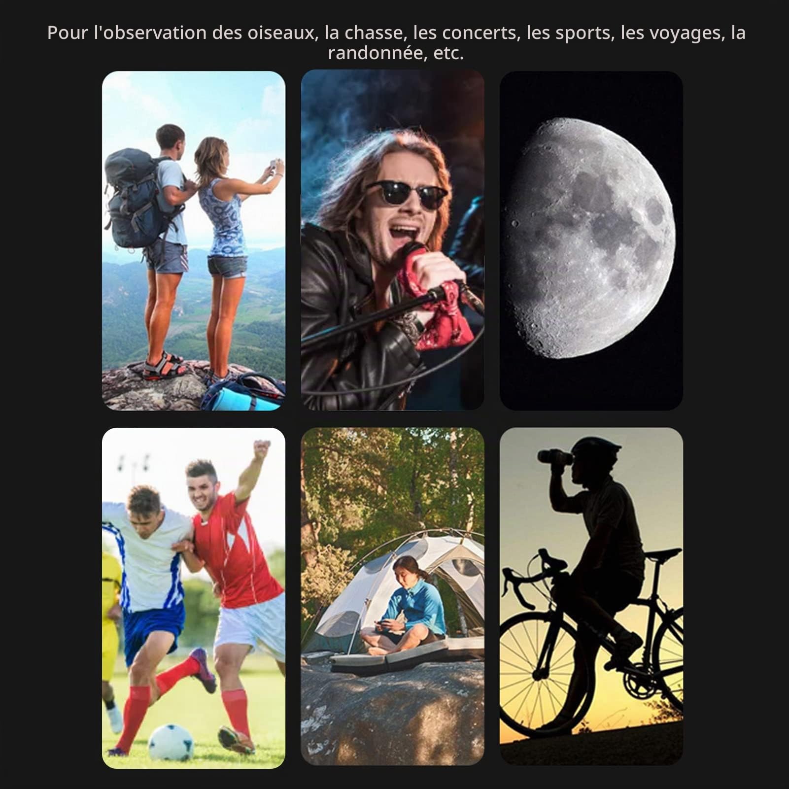 Jumelles Numériques 2,4 Pouces avec Appareil Photo, Caméscope Enregistreur Vidéo 1080p 5MP avec Vision Nocturne, Jumelles Numériques LCD 12X pour L'observation des Oiseaux, Les