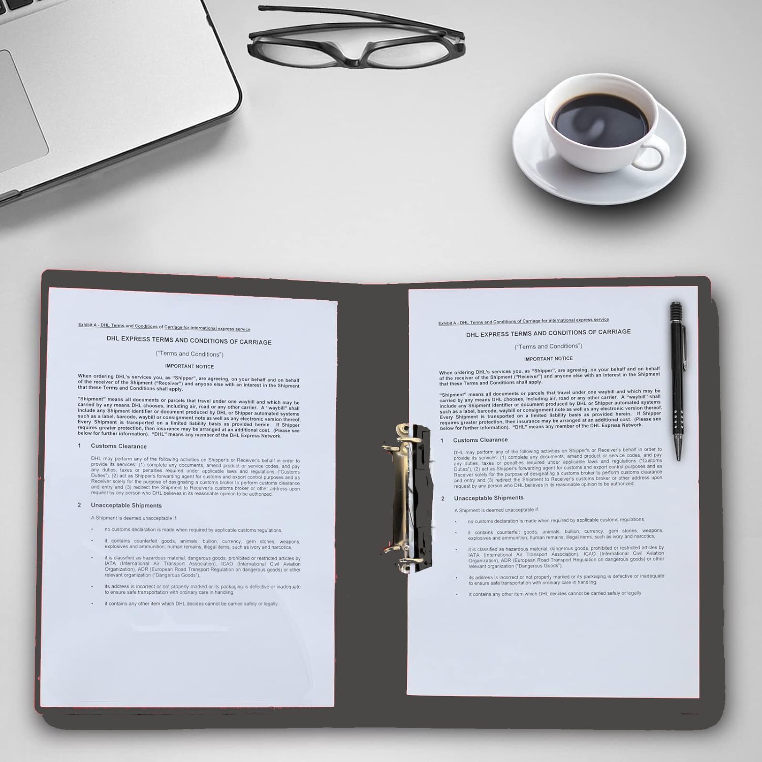 NSSP 2D Ring Binder File| Durable Polyethylene File Folder Document for Professional Use| Holds Upto 250 Sheets (Light Grey, Pack of 2) 2