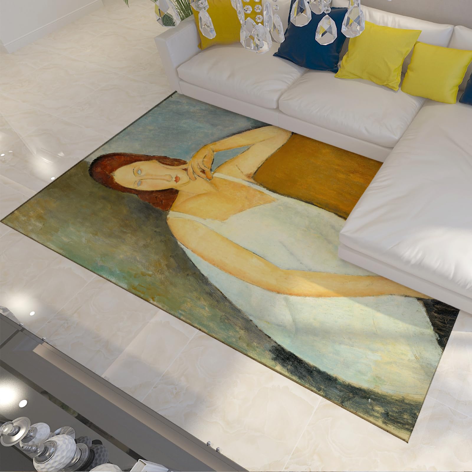 Tapis de cuisine Modigliani Portrait de Paulette Jourdain haut de gamme