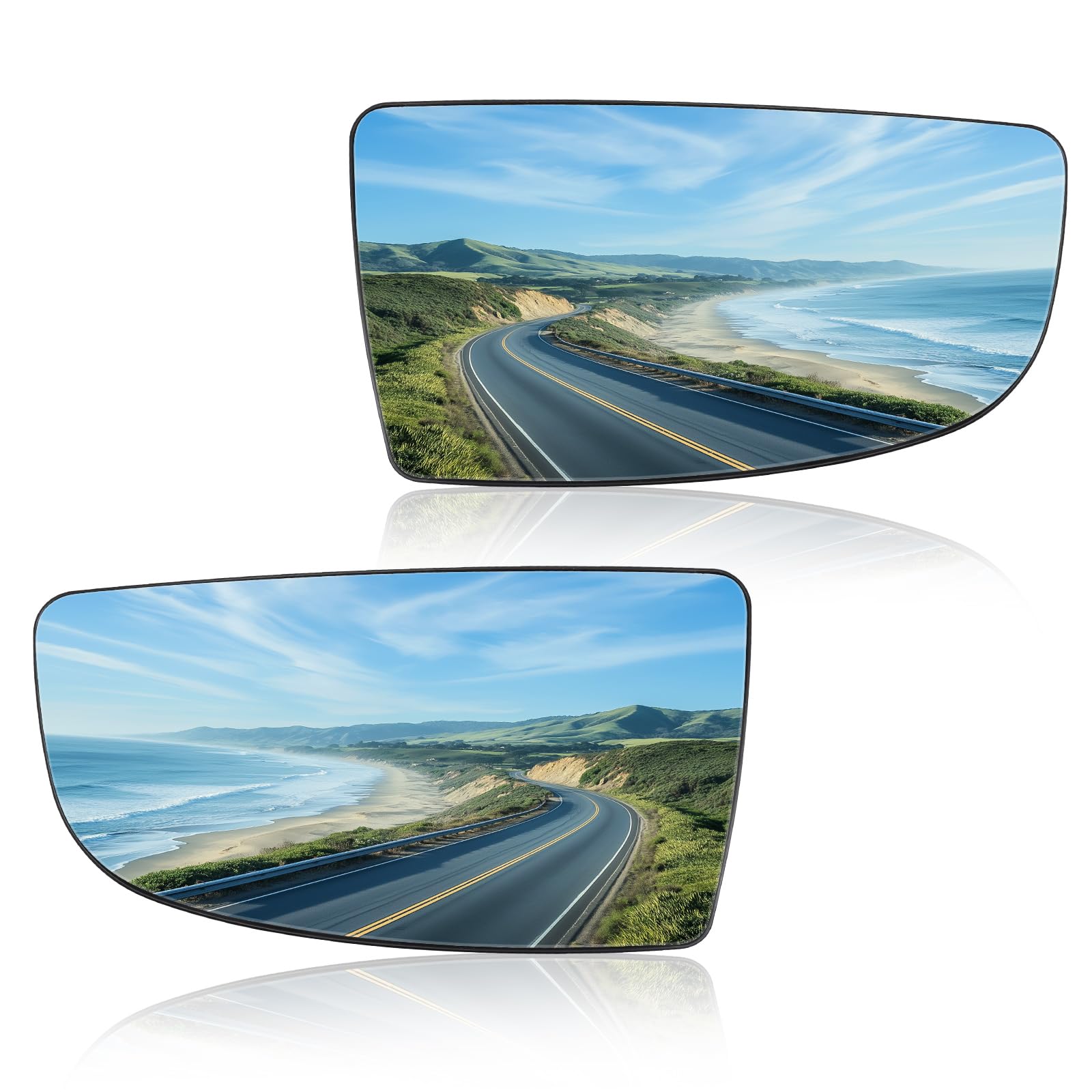 Photo 1 of Driver and Passenger Lower Side Mirror Glass with Compatible with 2015-2025 Ford Transit 150 250 350 2023-2025 E-Transit Replace BK3Z-17K707-A BK3Z17K707A