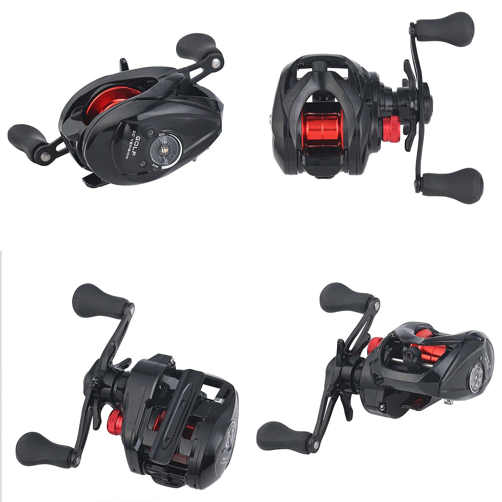 Lekki mikro-Baitcaster 7.2:1 szybki kołowrotek wędkarski do rzucania drapieżników DC inteligentny hamulec elektroniczny z dźwiękiem i alarmem do łowienia pstrąga, okonia, szczupaka, łososia i wielu