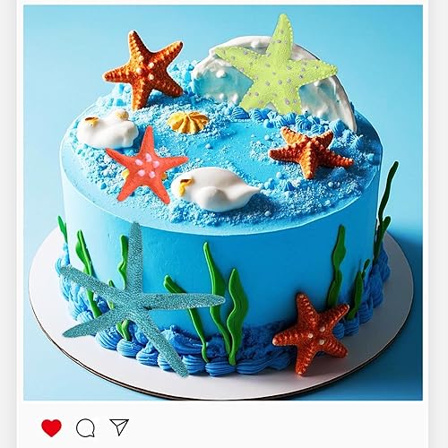 Miniatura 6 de Moldes de silicona para estrellas de mar para fondant, chocolate marino para decoración de pasteles, cupcakes, dulces, 3 paquetes