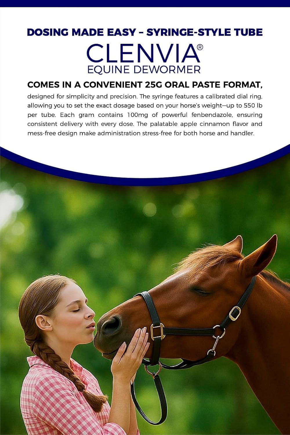 Pasta para Caballos 10% – 1 Paquete – Jeringas de 25g – Pasta Desparasitante Oral para Caballos de Todas Las Edades – Cuidado Equino Fácil de Administrar