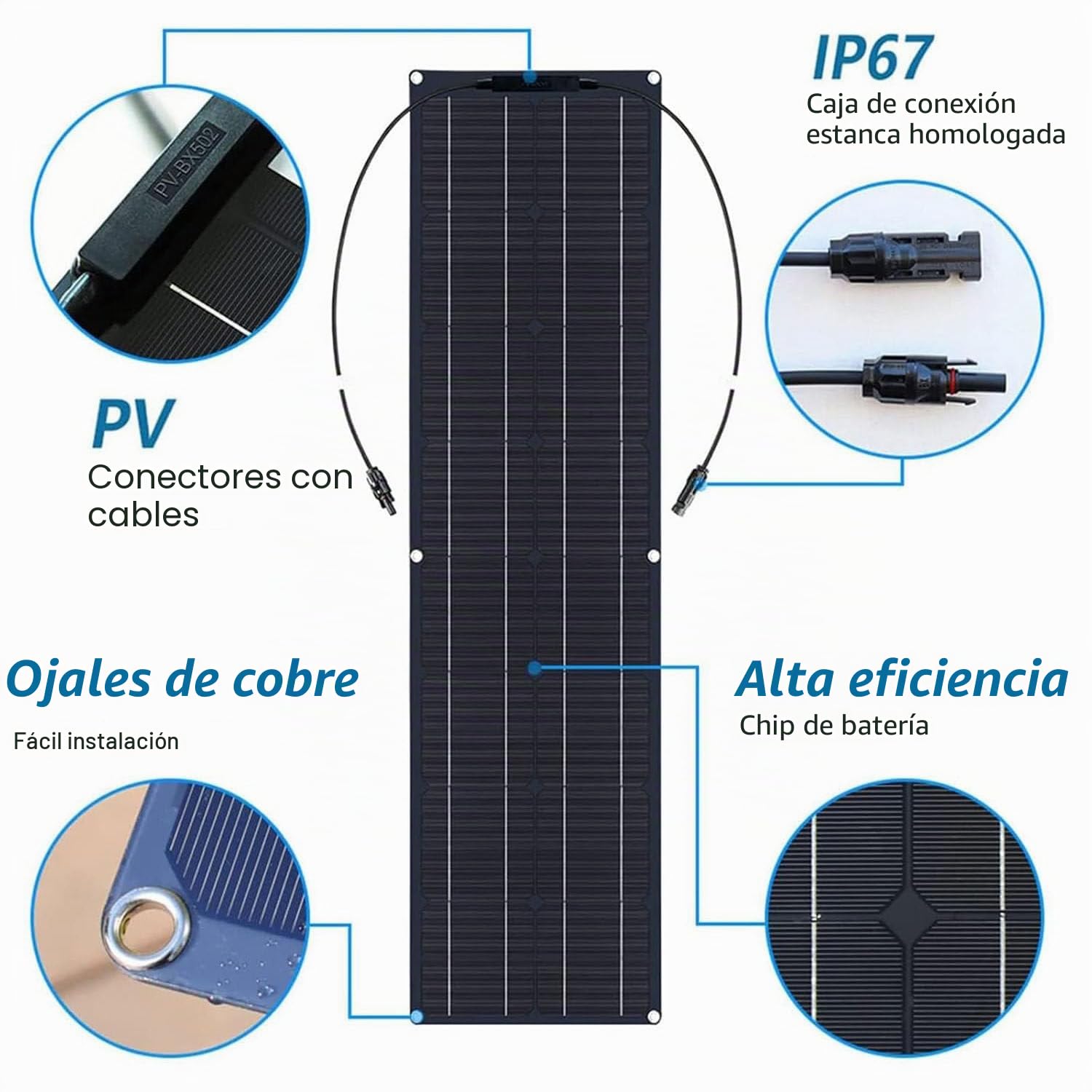 Panel Solar Portátil Ligero De 200 W, 400 W Y 800 W, Panel Solar Monocristalino Flexible, Kit De Panel Solar, Alta Eficiencia, Ultraligero Y Portátil.,400W