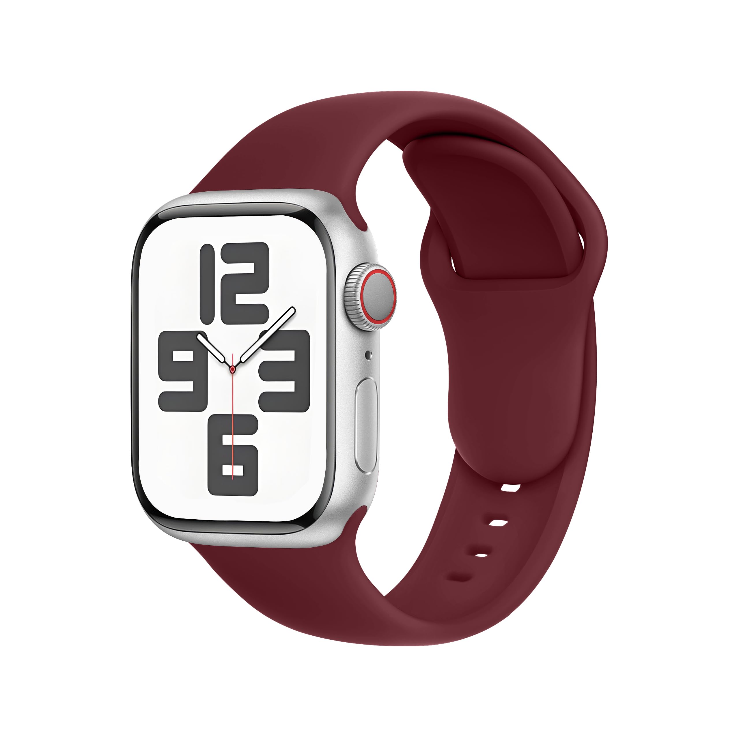 SRena SBC1 cinturino per cinturino apple watch 49mm 46mm 45mm 44mm 42mm 41mm 40mm 38mm ultra 2 apple watch cinturino series 10 9 8 7 6 5 4 3 2 1 originale acciaio sport in colore Rosso Bordeaux