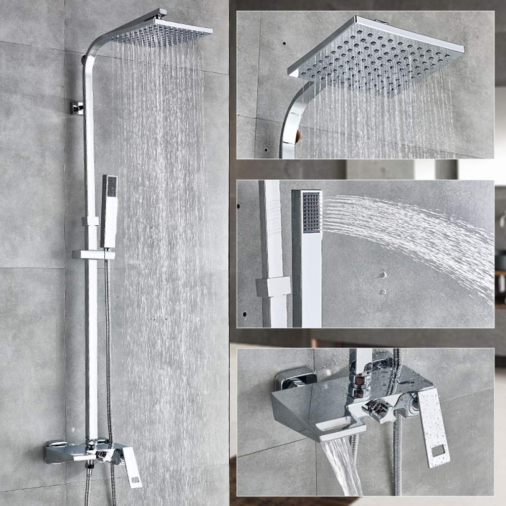 Système de douche cascade en laiton chic pour une salle de bain de luxe