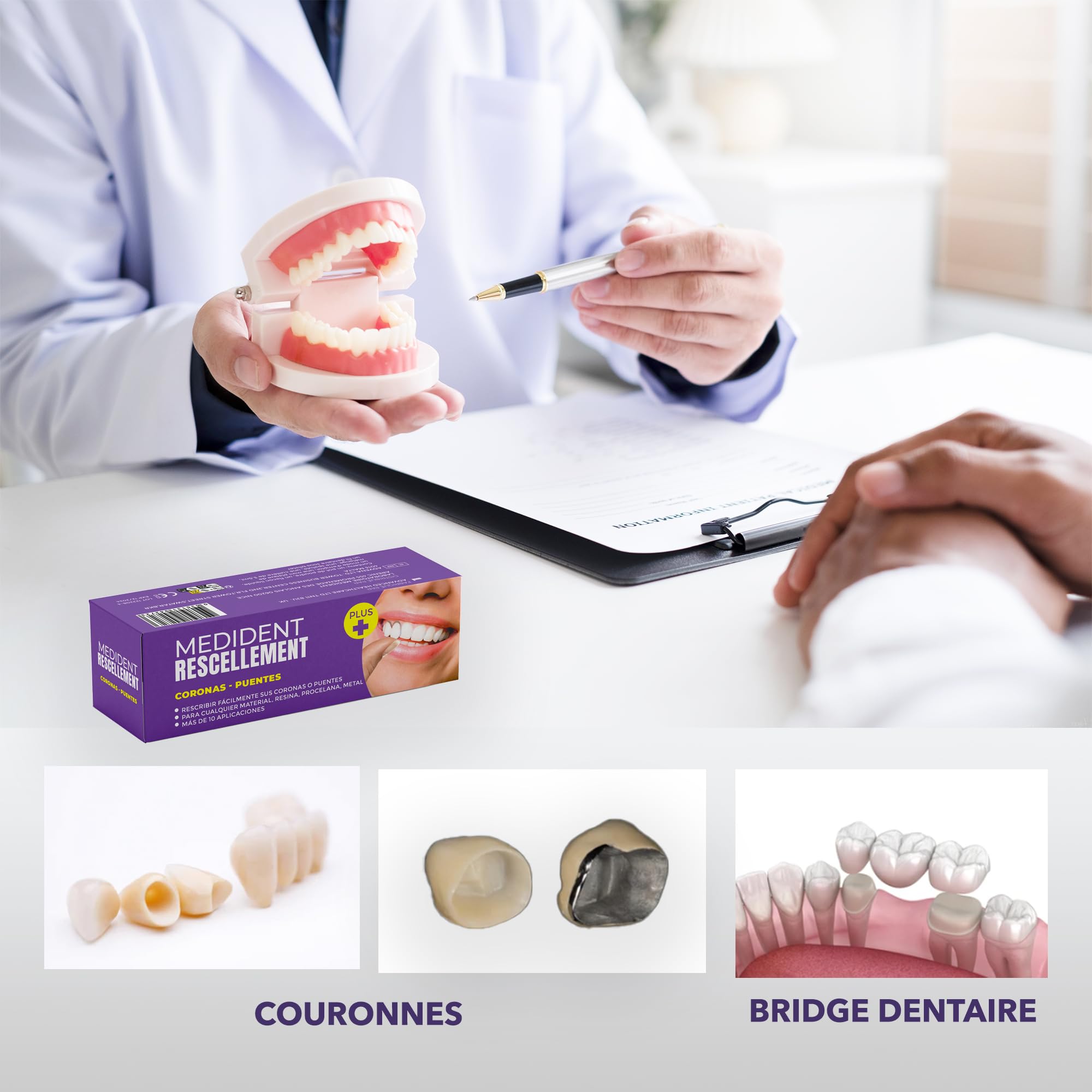 MEDIDENT RESCELLEMENT PLUS Adherencia reforzada para volver a sellar coronas y puentes