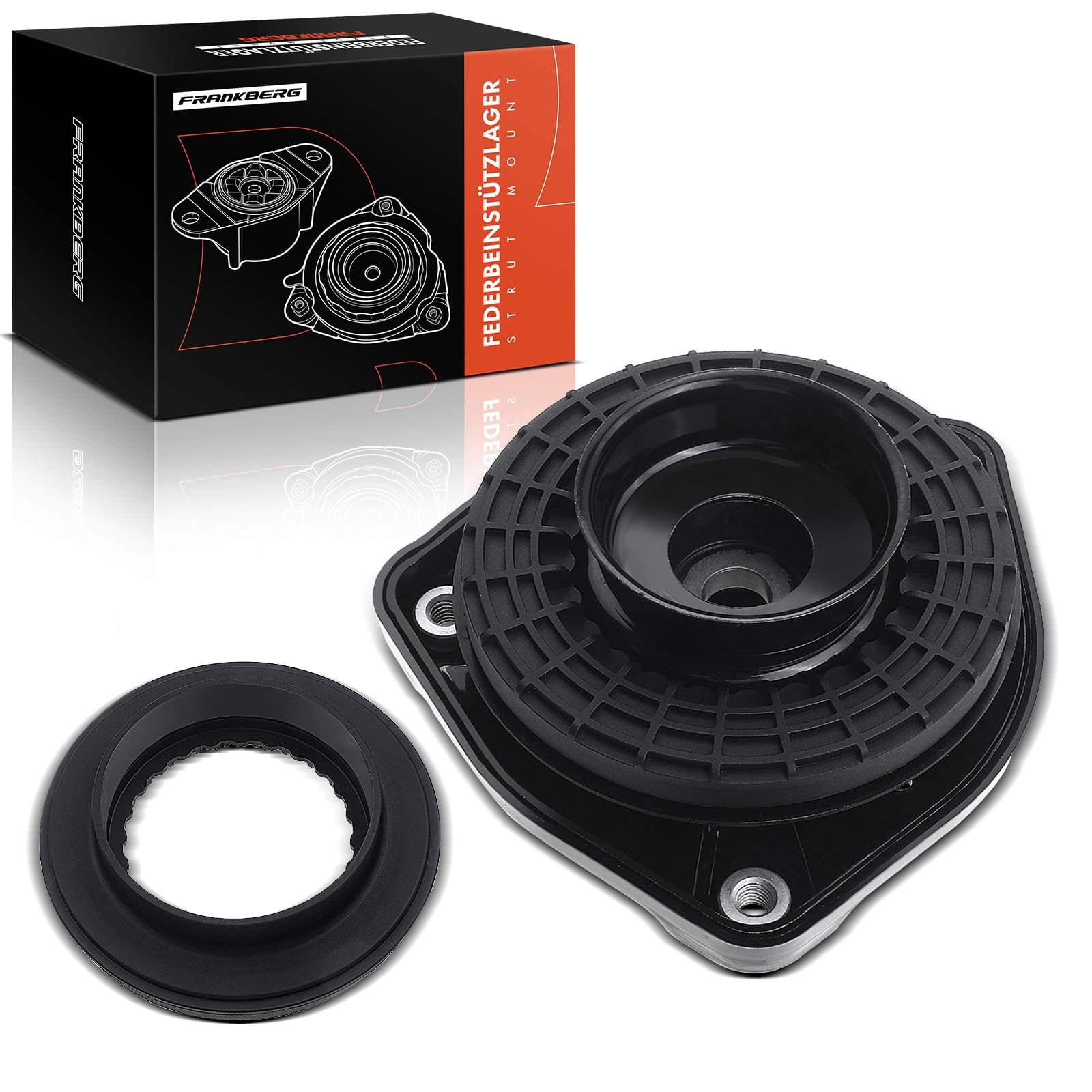Frankberg Cojinete de domo Cojinete de soporte de amortiguador Delantero Compatible con Clase C T-Model S204 Clase E Cabrio A207 Clase C Coupé C204 Clase C W204 Clase E Coupé C207 Replace# 2043201273