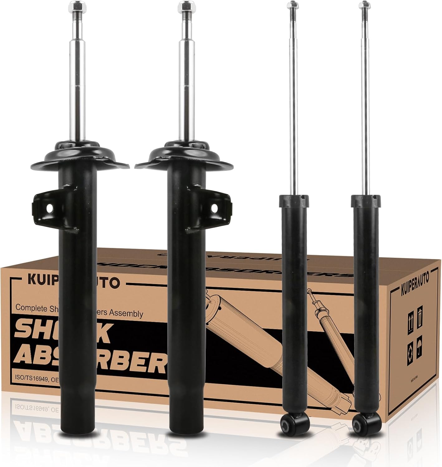 5616 Complete Rear Shocks Struts Coil Spring Assembly Compatible for 2008-2013 BMW 128i 135i 328i 335i / 2009-2011 BMW 335d 323i 2x Replacement Shock Absorbers