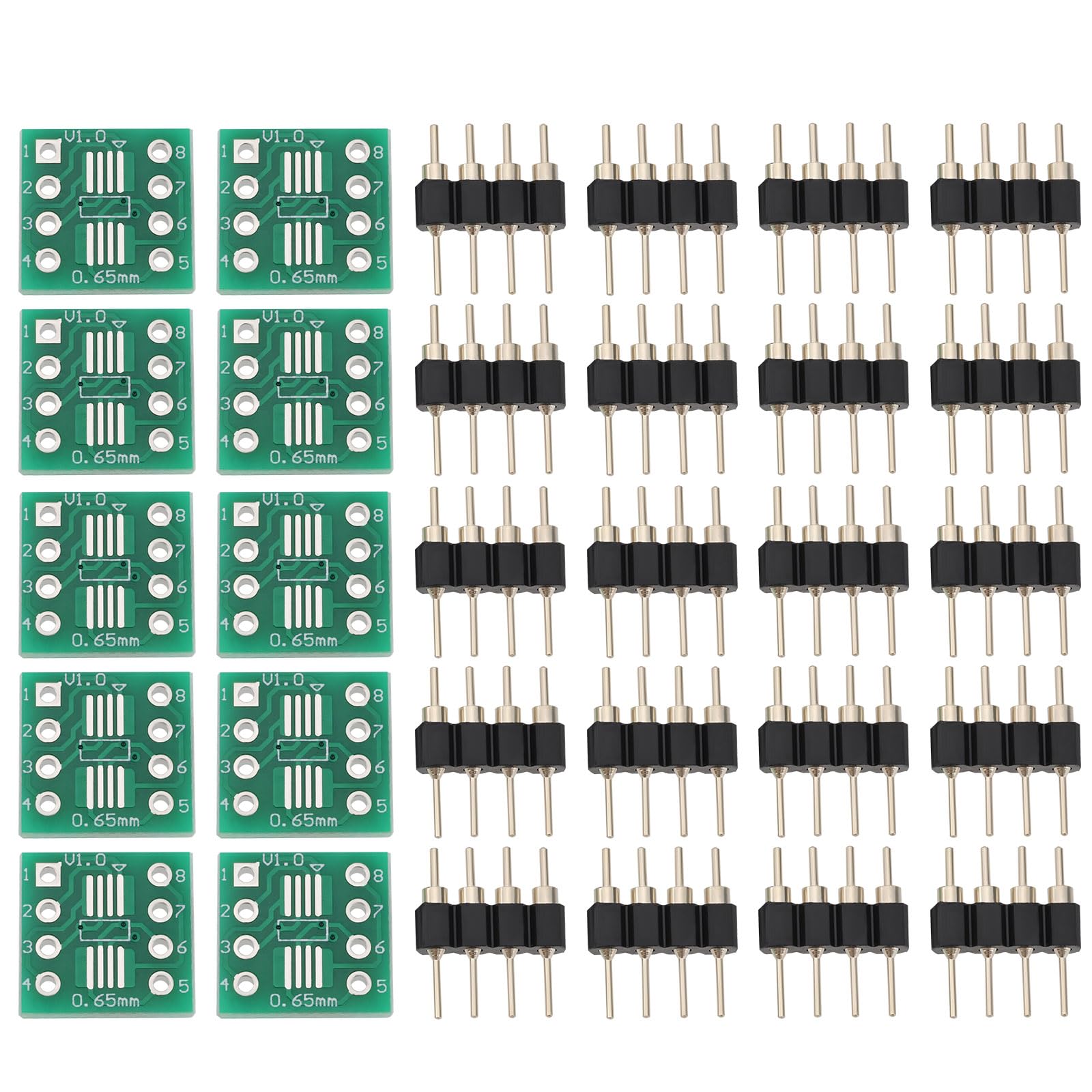 EMSea 10 Pz MSOP8 SOP8 SOIC8 A DIP8 Convertitore PCB Board Con 4 Pin Placcati In Oro Per Laboratorio Fai Da Te Industria Riparazione Apparecchiature Elettroniche