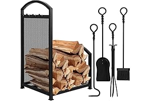 AMAGABELI GARDEN & HOME Fireplace Tools Set for Wood Storage