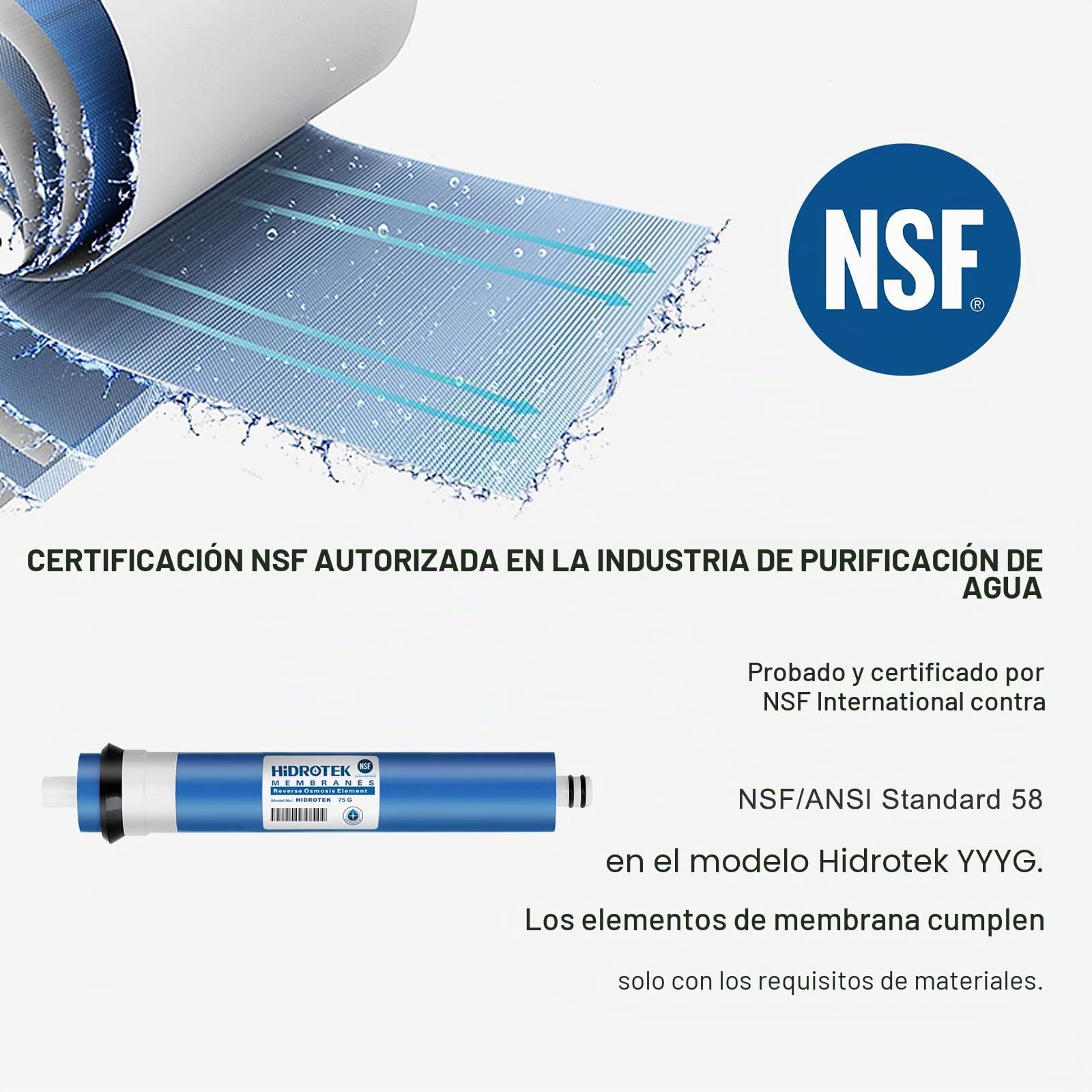 Geekpure Sistema de filtro de agua potable de ósmosis inversa de 5 etapas, 75 GPD | Purificador de agua para debajo del fregadero con 7 filtros adicionales