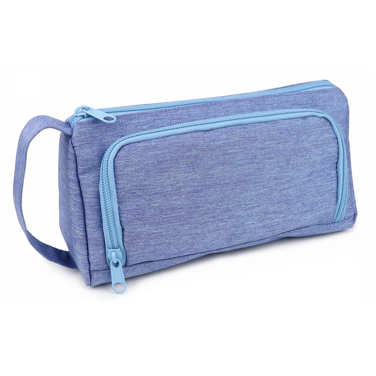 Fashion Stationery Pencil Case for Boys School Supplies for Secondary School Grey or Blue Pencil Cases for Teenagers 2 Compartment Large Capacity Storage Case — image 1