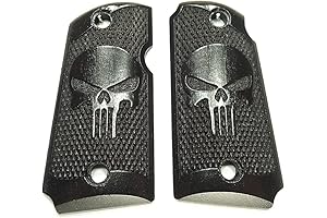 Ebony Punisher Engraved Textured Grips for Kimber Micro 9