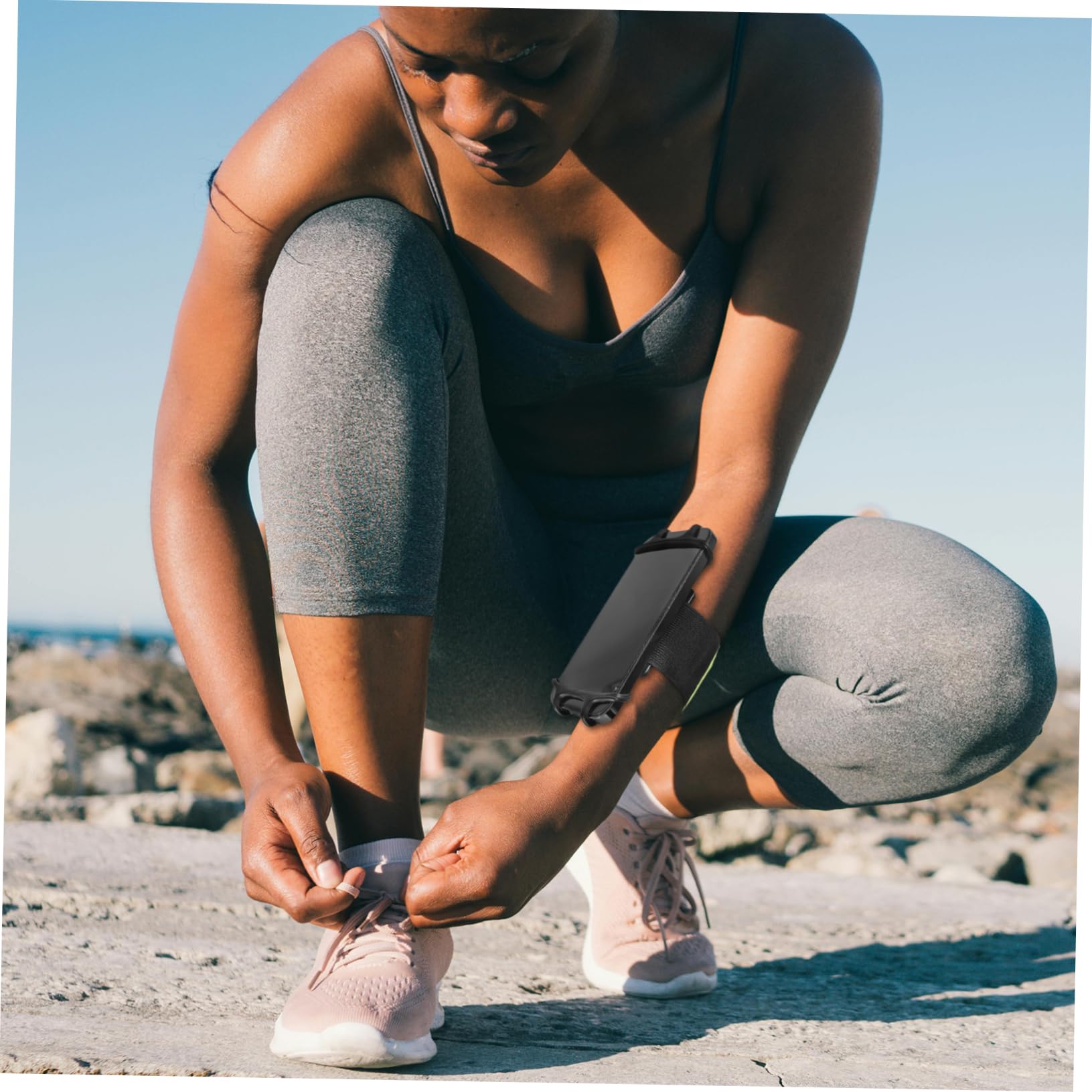 OUNONA 10stücke Verstellbares Sportarmband Für Smartphones Drehbarer Handyhalter Für Laufen Radfahren Fitness Damen Und Herren Praktische Handgelenk Und Armhalterung
