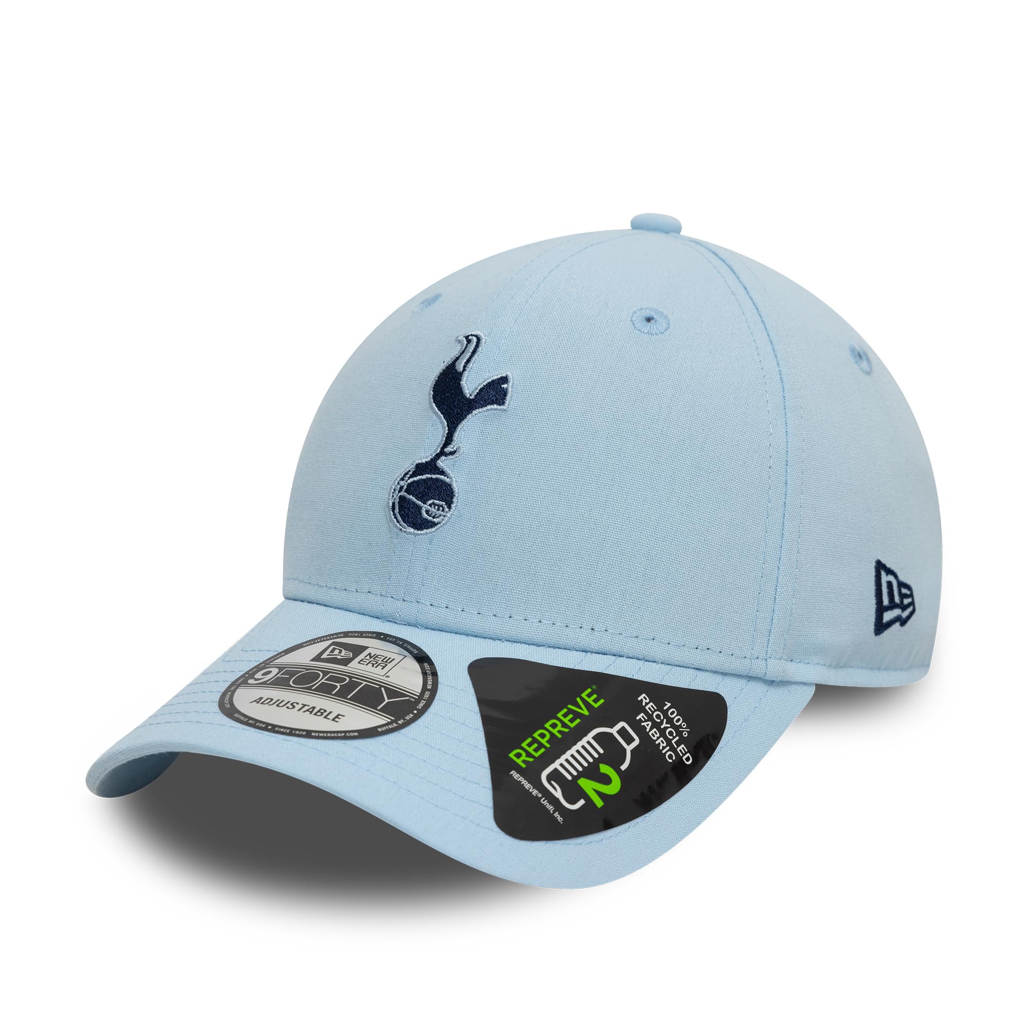 New Era Unisex Glacial Blue Tottenham Hotspur 9Forty Baseball Cap, Navy Logo, Adjustable