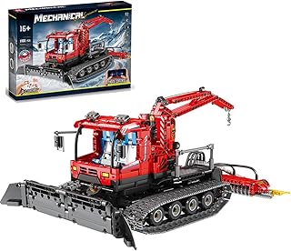 Technic Pisten Bully Snow Groomer Building Set, 2.4G/APP RC Snow Plough with Motor, Truck Vehicle Building Block Compatible with Lego Technic - 1100 Pieces