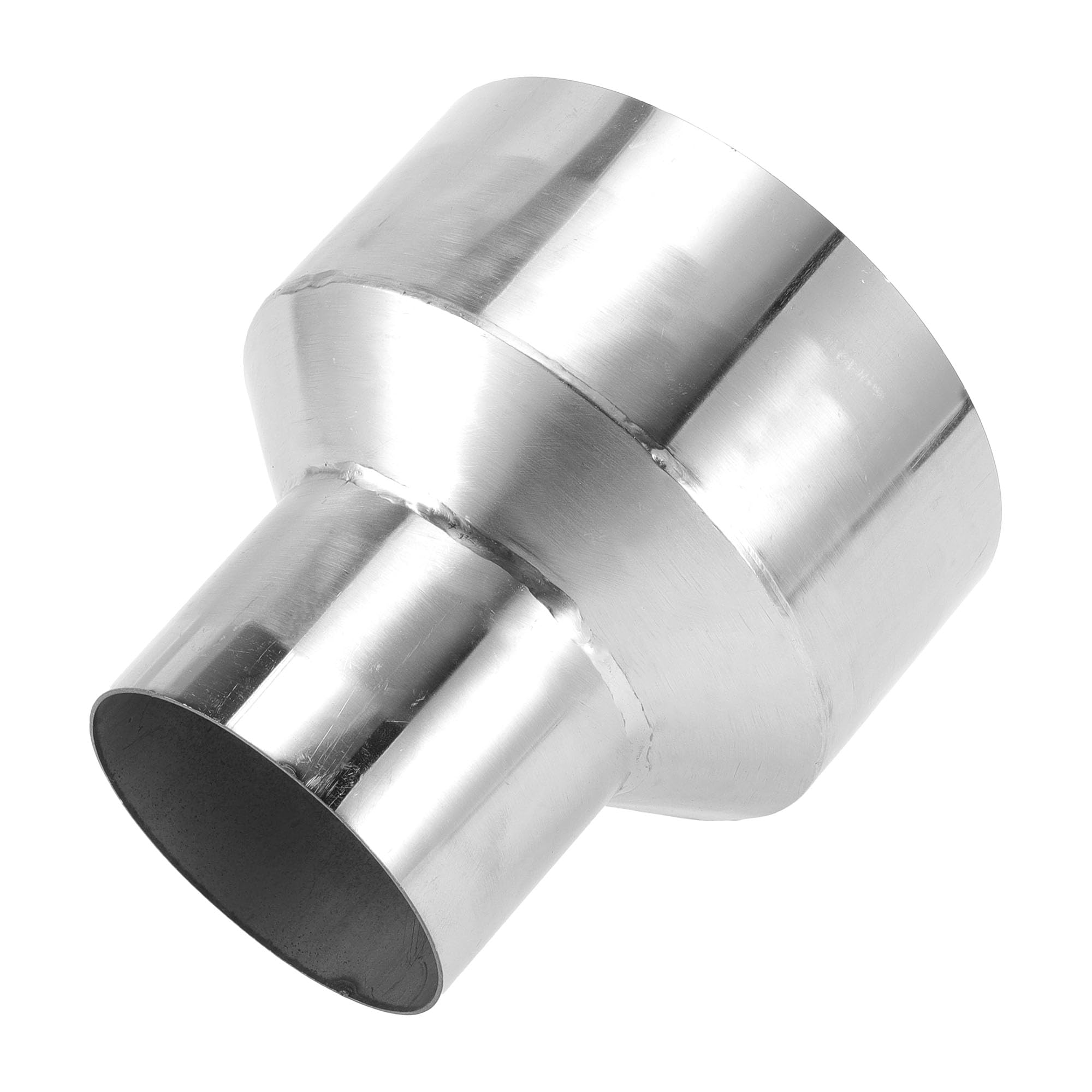 Motoforti Mandrel Exhaust Pipe Adapter Concentric Reducer Car Exhaust Pipe Tubing Piping Adapter 3" OD to 5" OD 5" Length T304 Stainless Steel Silver Tone