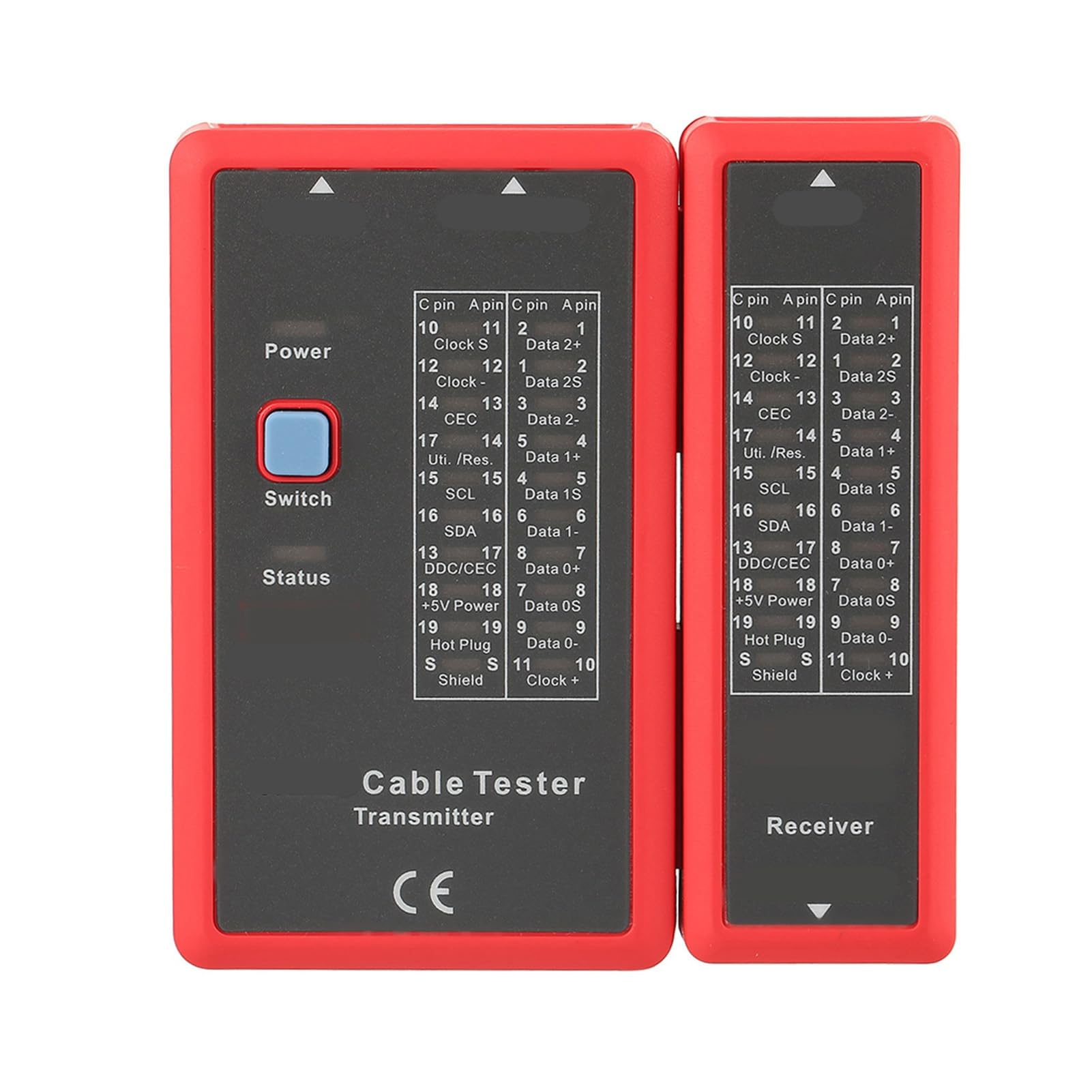 Probador de cable, probador de cable de datos UT681HDMI HDMI/MINI-HDMI indicador de estado 20 LED probador de circuito de búsqueda de cortocircuito