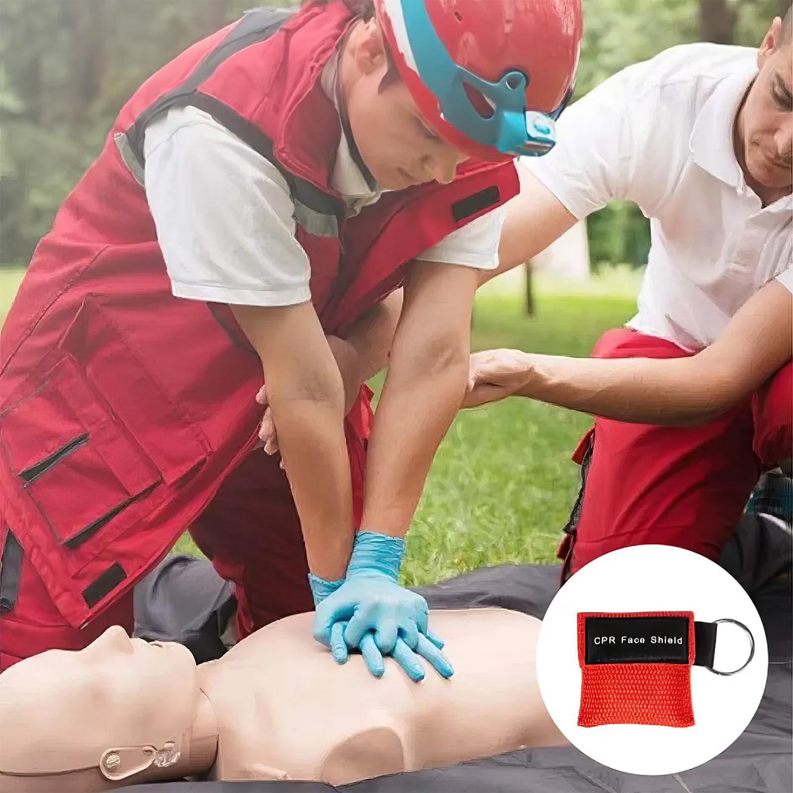4 PCS Maschera di respirazione Portachiavi CPR Face Shield di Primo Soccorso Maschere respiratorie per Adulti e Bambini, Panno di Emergenza per Il Primo Soccorso o addestramento AED