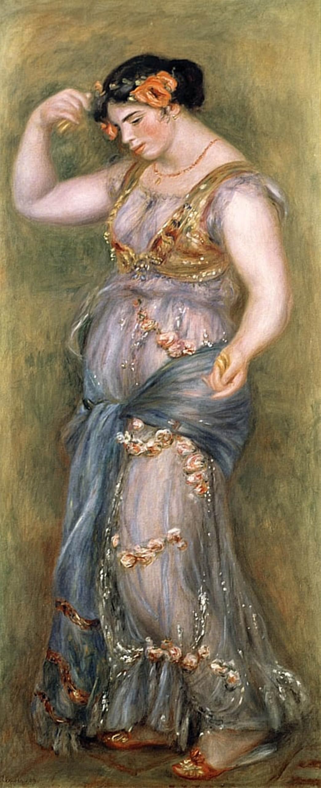 SERENDIPITP Retro Picture Poster Wall Art Pictures Painting Dancing Girl with Castanets by Pierre Auguste Renoir Wall Art Canvas Print for Wall Decor 60x90cm
