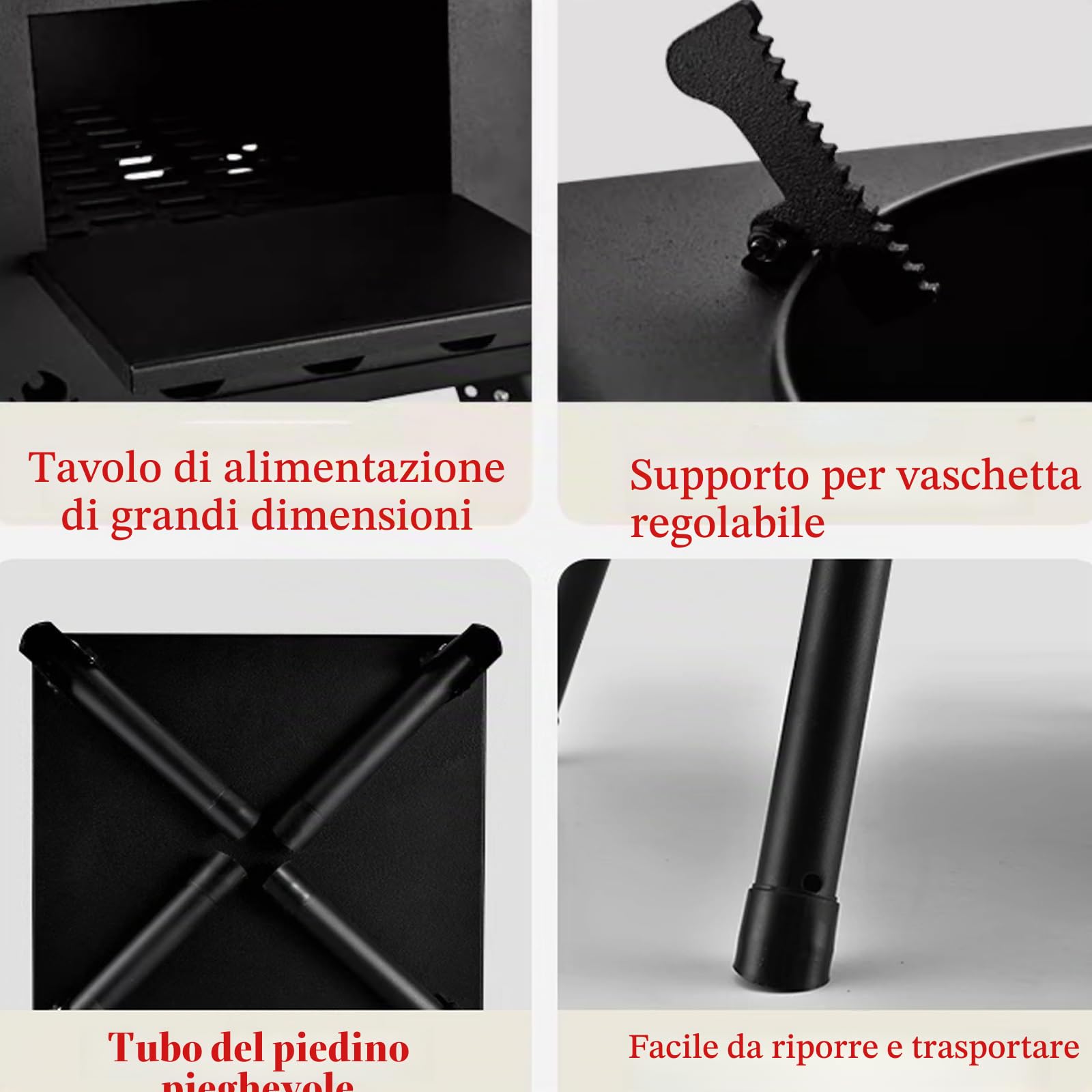 Stufa a Pellet Senza Canna Fumaria da Interno Con Design Pieghevole, Piccola e Portatile per Tenda e Campeggio - Facile da Trasportare (22 * 36cm)