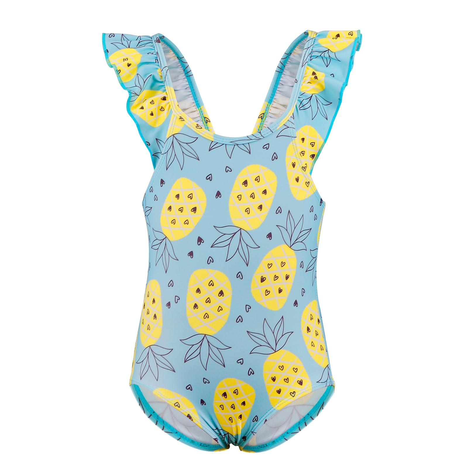 TIZAX Bañador Natación para Niñas Pequeños Traje de Baño Una Pieza Niñas Bañadores con Volantes de Secado Rápido Ropa de Playa Piscina para 2~10 años
