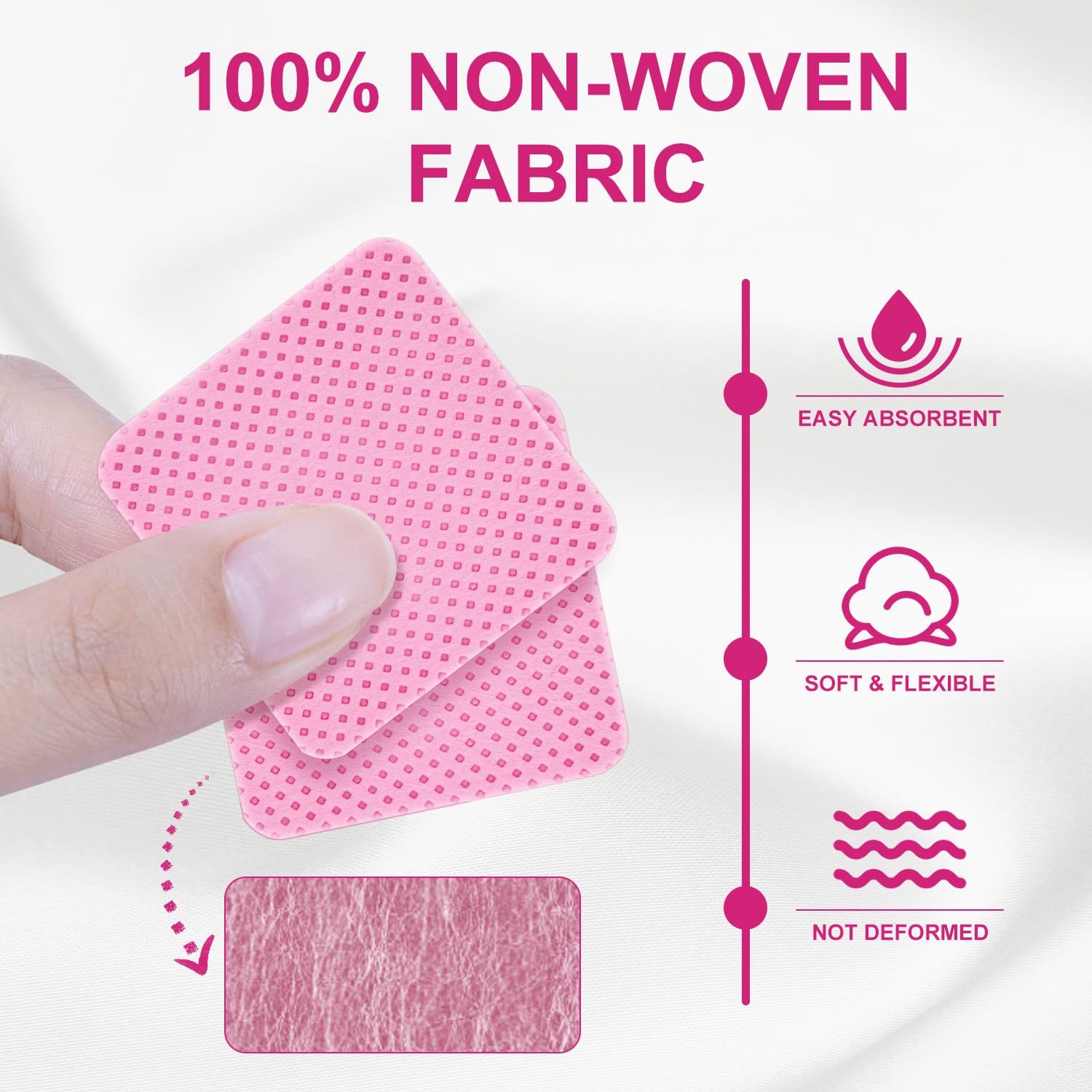 Kit de 1080 toallitas de uñas sin pelusas, juego de removedor de esmalte de uñas de gel rosa con 1 botella dispensadora de acetona de 6.8 fl oz (6.8 onzas) para removedor de esmalte de 5