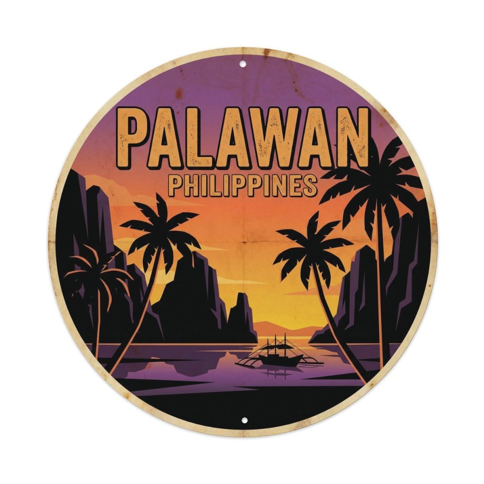 Palawan Limestone Coast Island Hopping Philippines Metal Tin Sign