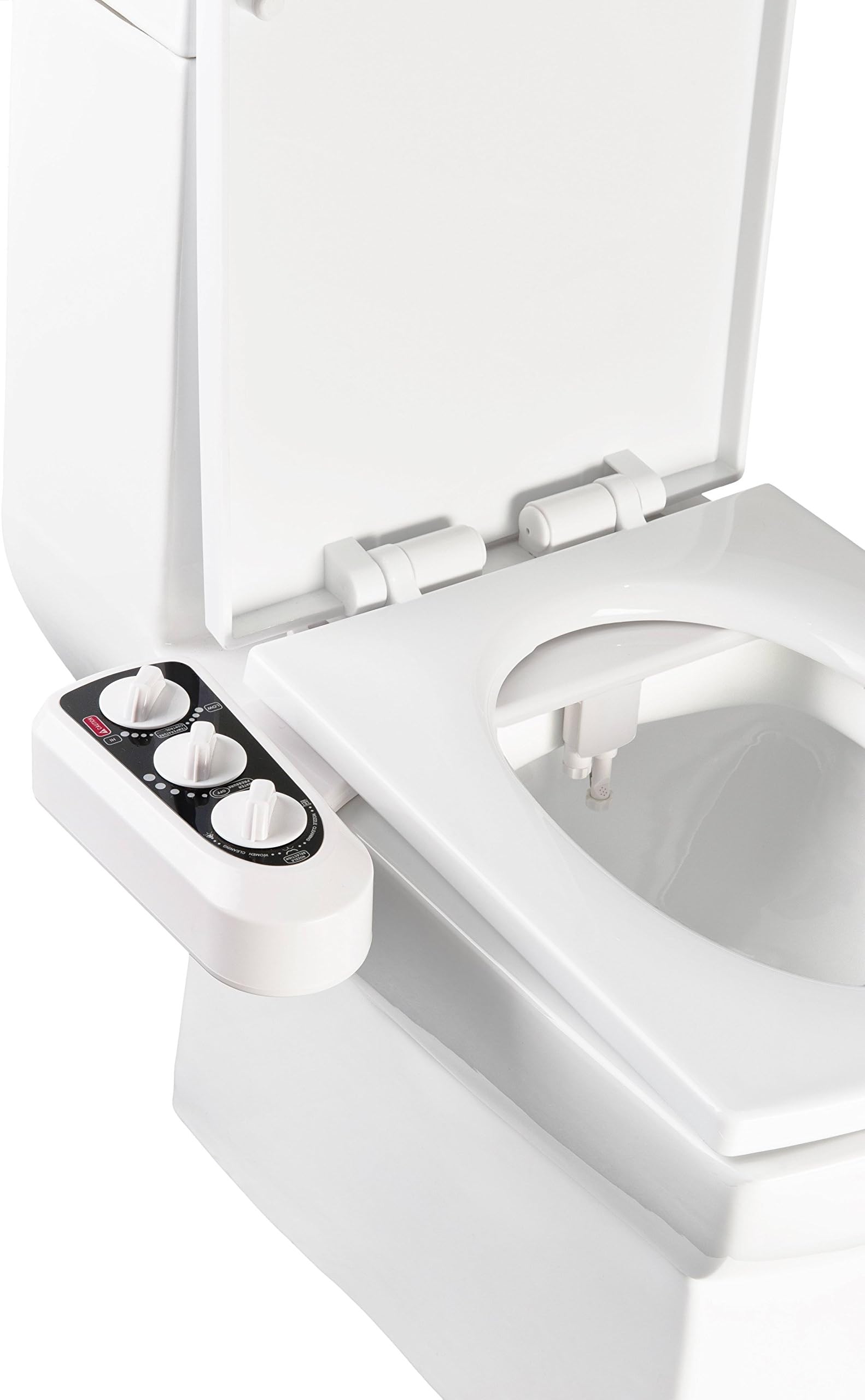 Mechanical Bidet, Greatic CB2000 Water Spray Non-Electric Mechanical Bidet Attachment Dual Nozzles/Self-Cleaning/Water Pressure Control Toilet Seat Attachment