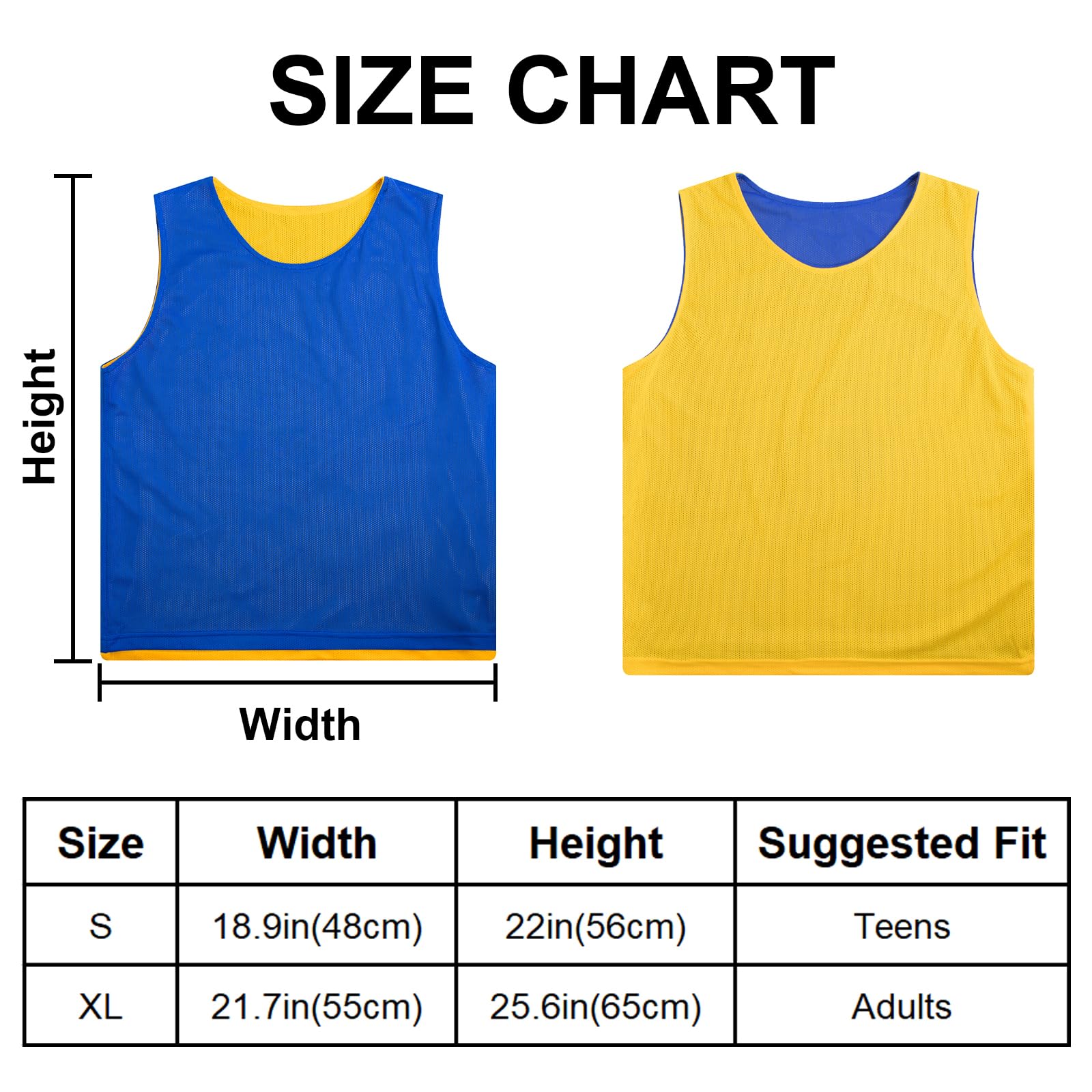 TopTie Reversible Soccer Jersey, Team Scrimmage Practice Vest Soccer Pinnies for Adult and Youth-Neon Green/Hot Pink-XL