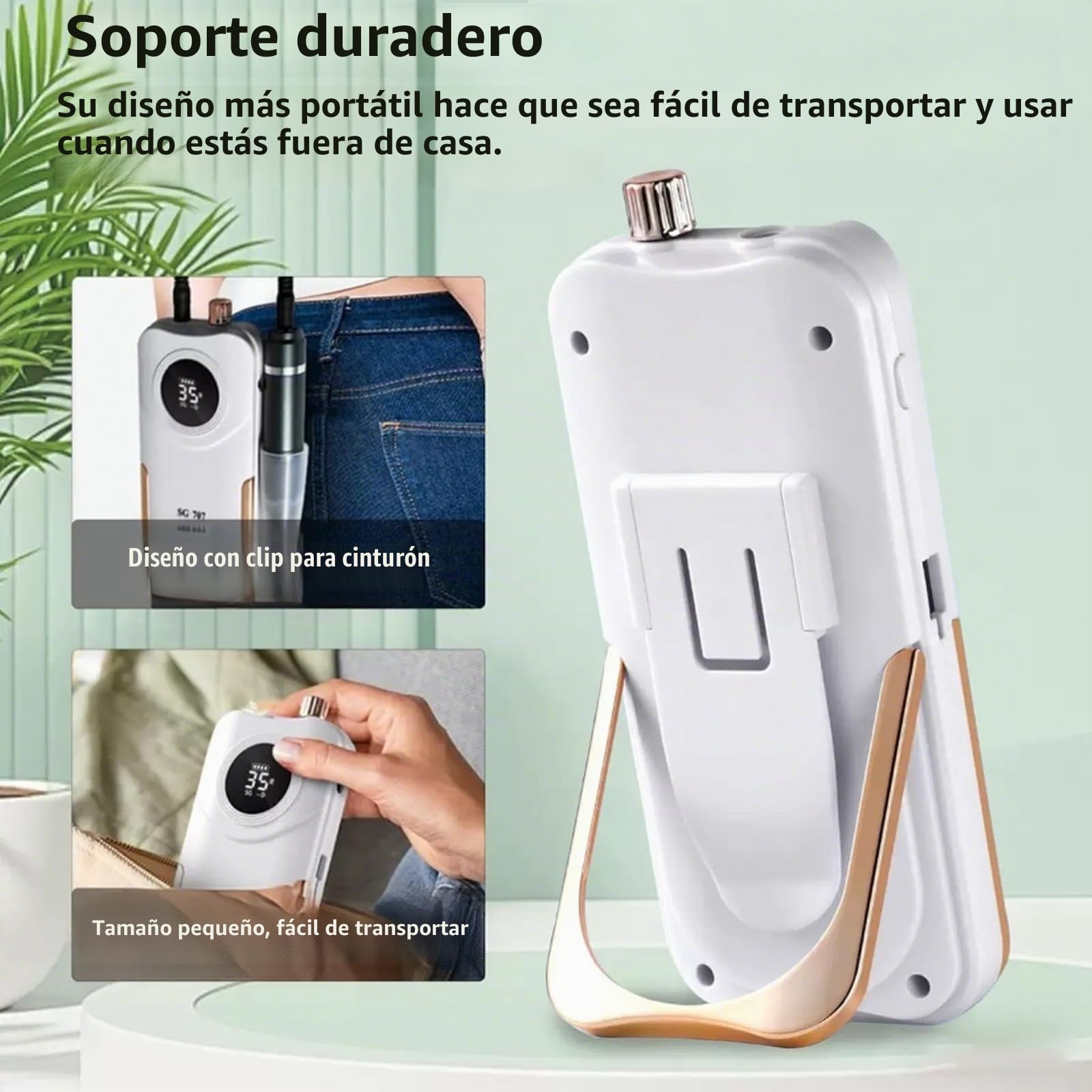 Torno para Uñas Profesional 35000 RPM | Drill para Uñas Portátil con 13 Puntas y 56 Bandas de Lijado, Pantalla LCD, Recargable para Uñas Acrílicas y de Gel