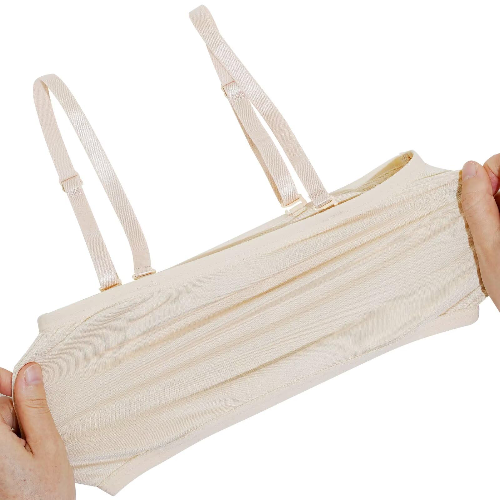 Sujetador de Baile para Niñas, Sujetador de Ballet sin Costuras con Tirantes Ajustables Transparentes Nude XL