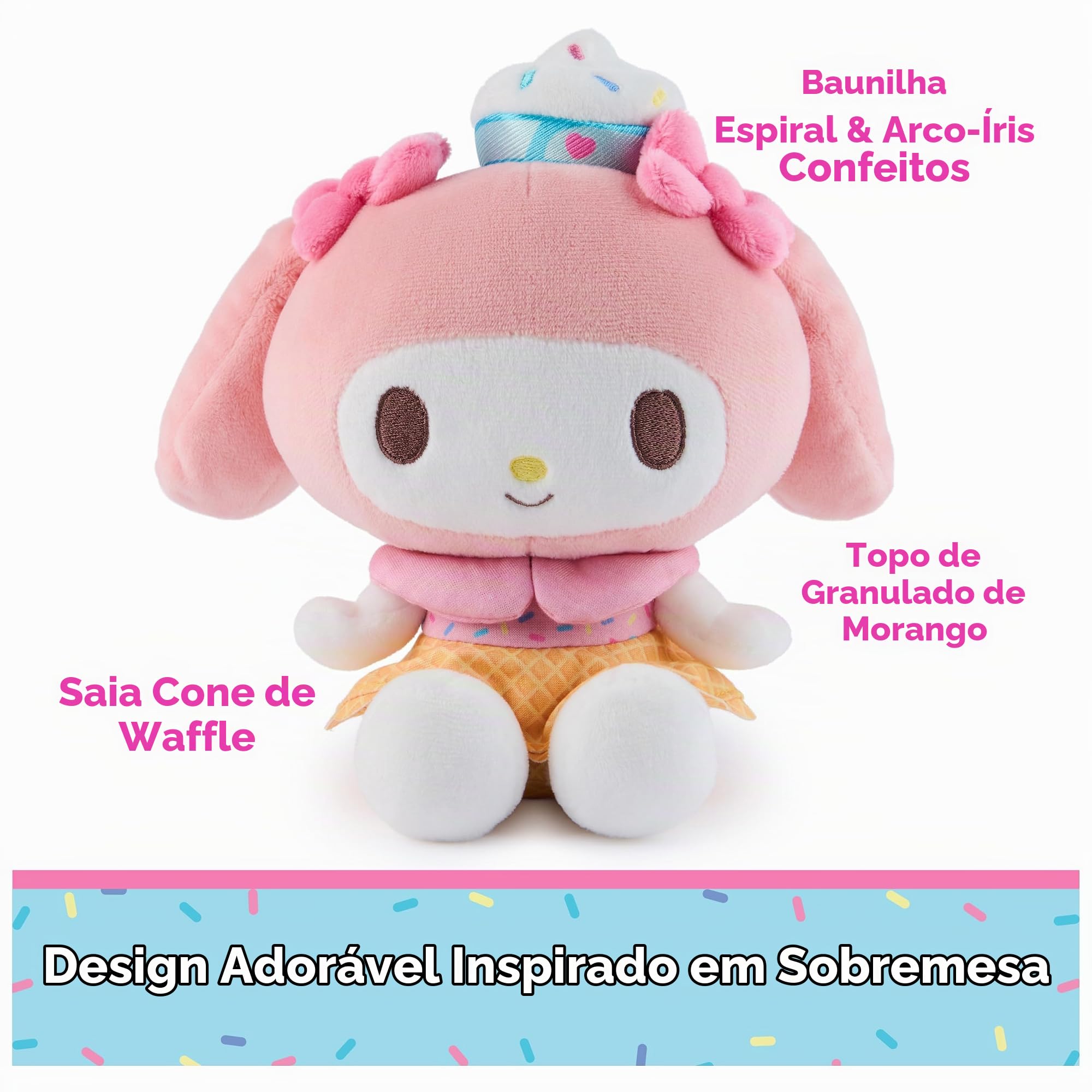 GUND Sanrio Hello Kitty and Friends My Melody Ice Cream Plush