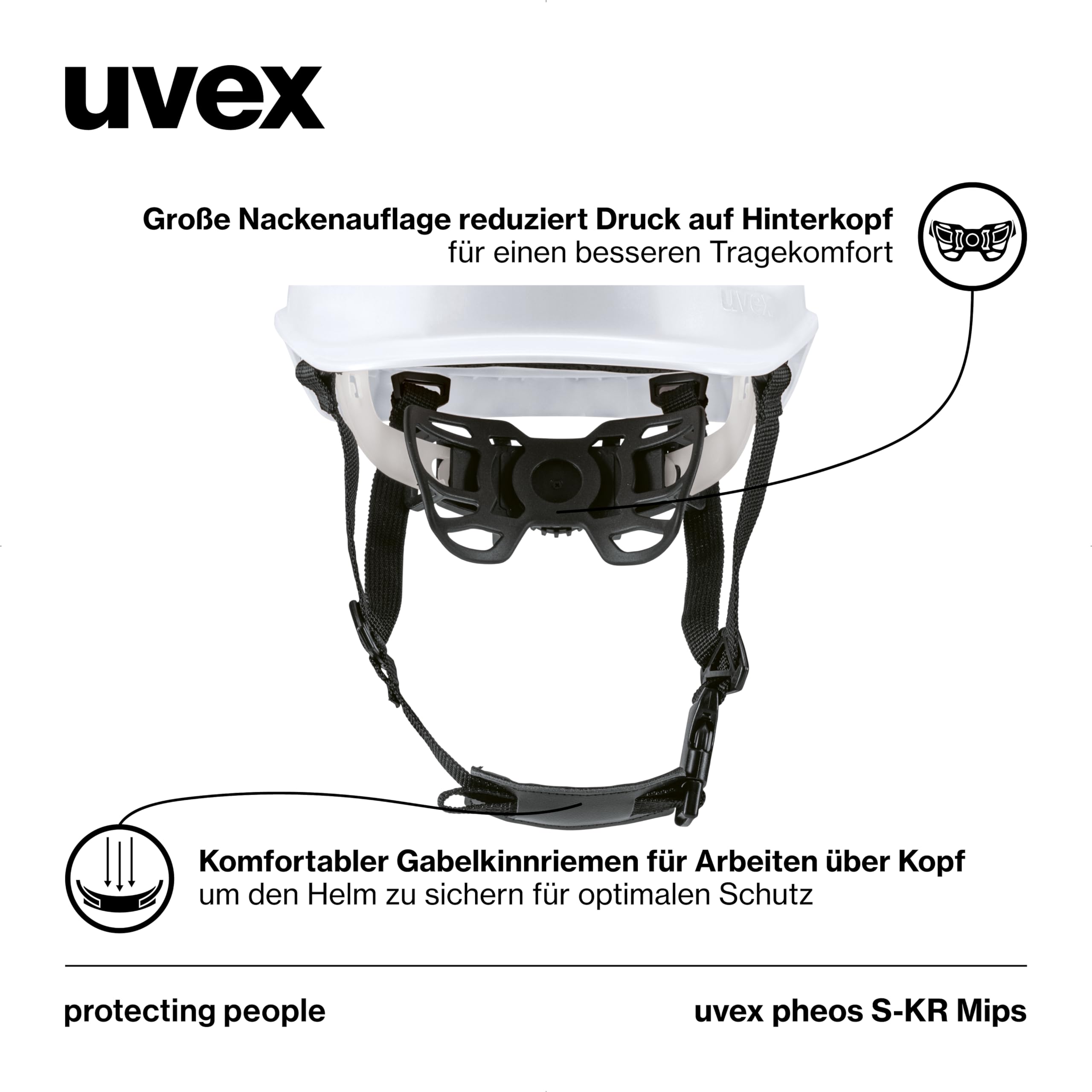 uvex Pheos S-KR MIPS - Casco di protezione industriale, tecnologia MIPS, regolazione continua della larghezza e ventilazione, taglia unica, 52-61 cm