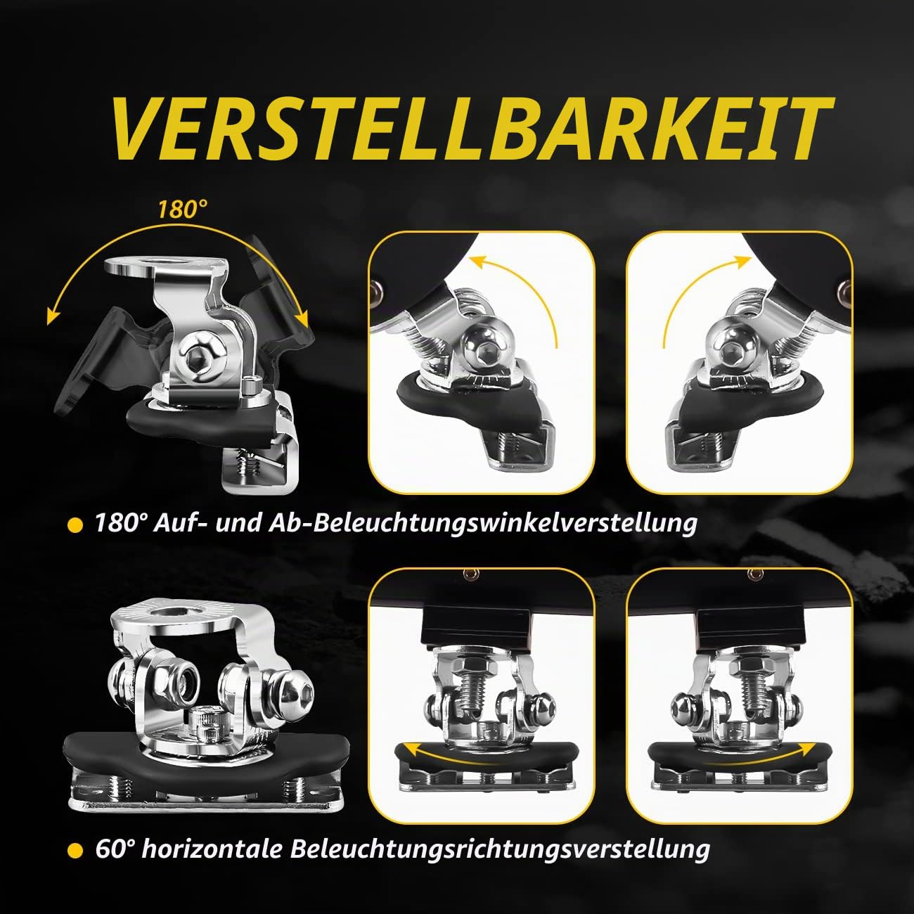 Chelhead Arbeitslicht Halterung 2 Stück Universal LED-Motorhauben-Lichtleistenhalterung, kompatibel mit Geländewagen, LKW, SUV, Montage ohne Bohren