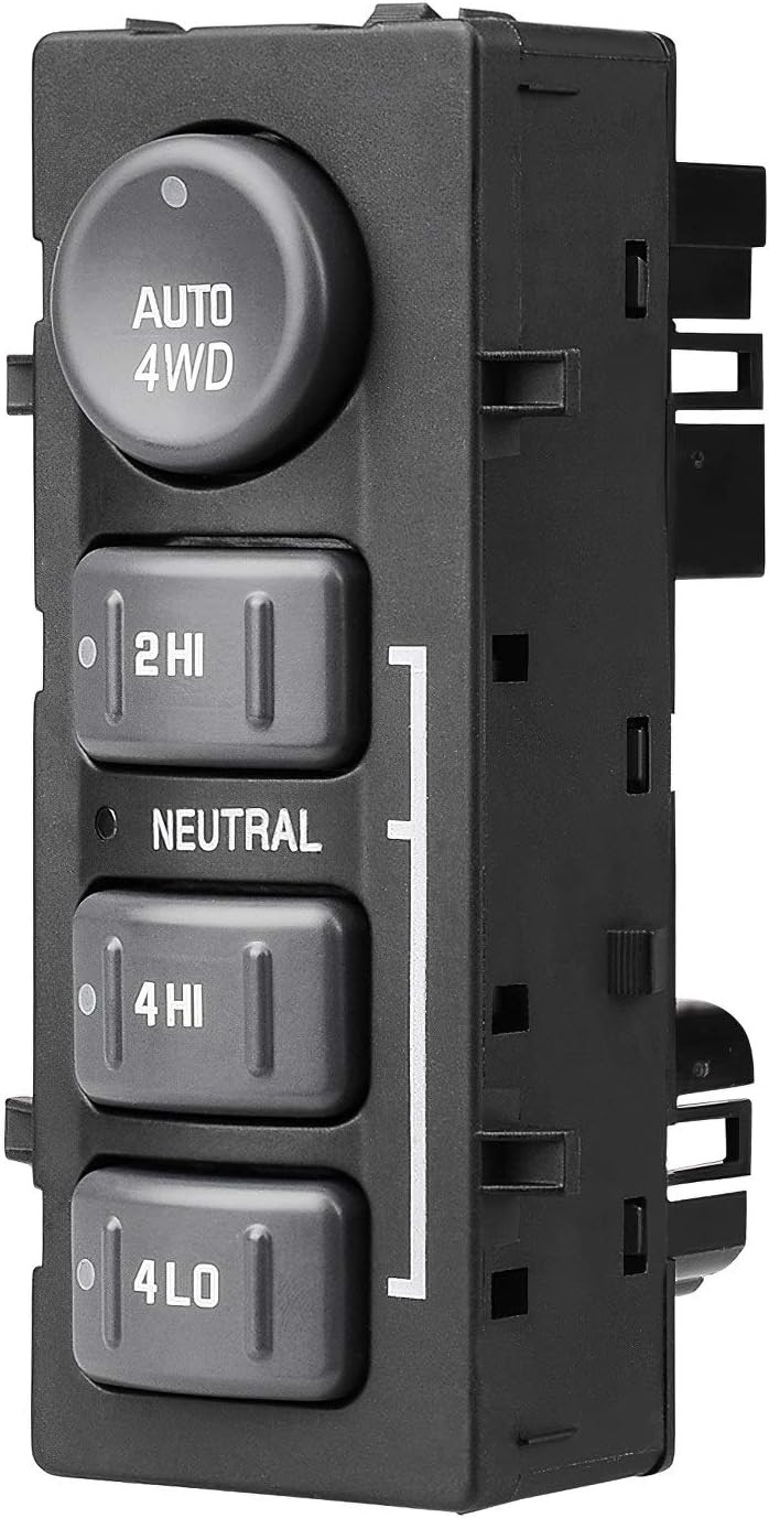 4WD Wheel Drive 4x4 Automatic Transfer Case Selector Switch Compatible with 1999-2002 Chevy Silverado/GMC Sierra 1500 2500, Silverado/Sierra 1500 HD 2500 HD, Suburban/Tahoe/Avalanche/Yukon XL