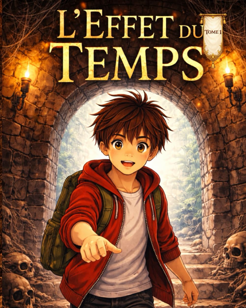 L’Effet du Temps – Roman illustrés d’Aventure Jeunesse (8–13 ans) – Mystère, magie et Catacombes de Paris: Tome 1