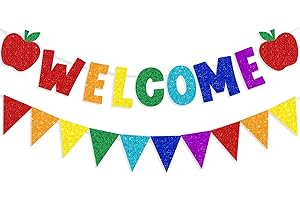 Glitter Alphabet Welcome Back to School Banner for Classroom