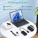 New Microsoft Surface Dock Triple Displays Dual HDMI+VGA with Power Adapter,12 in 1 Surface Docking Station for Microsoft Surface Pro 12/11/10/9/8/X/7/6/5/4/3,Surface Laptop 7/6/5/4/3/2/1, Book Go
