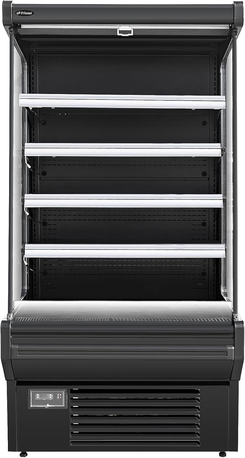 62" Vertical Open Air Cooler Display Case Refrigerator NEW