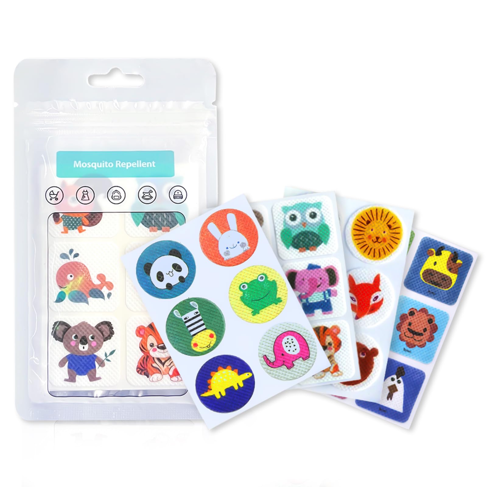 120 Pezzi Cerotti Antizanzare Bambini, Adesivi Per Zanzare Repellente, Anti Zanzare Patches Cerotti Autoadesivi Naturale Repellente per Bambini