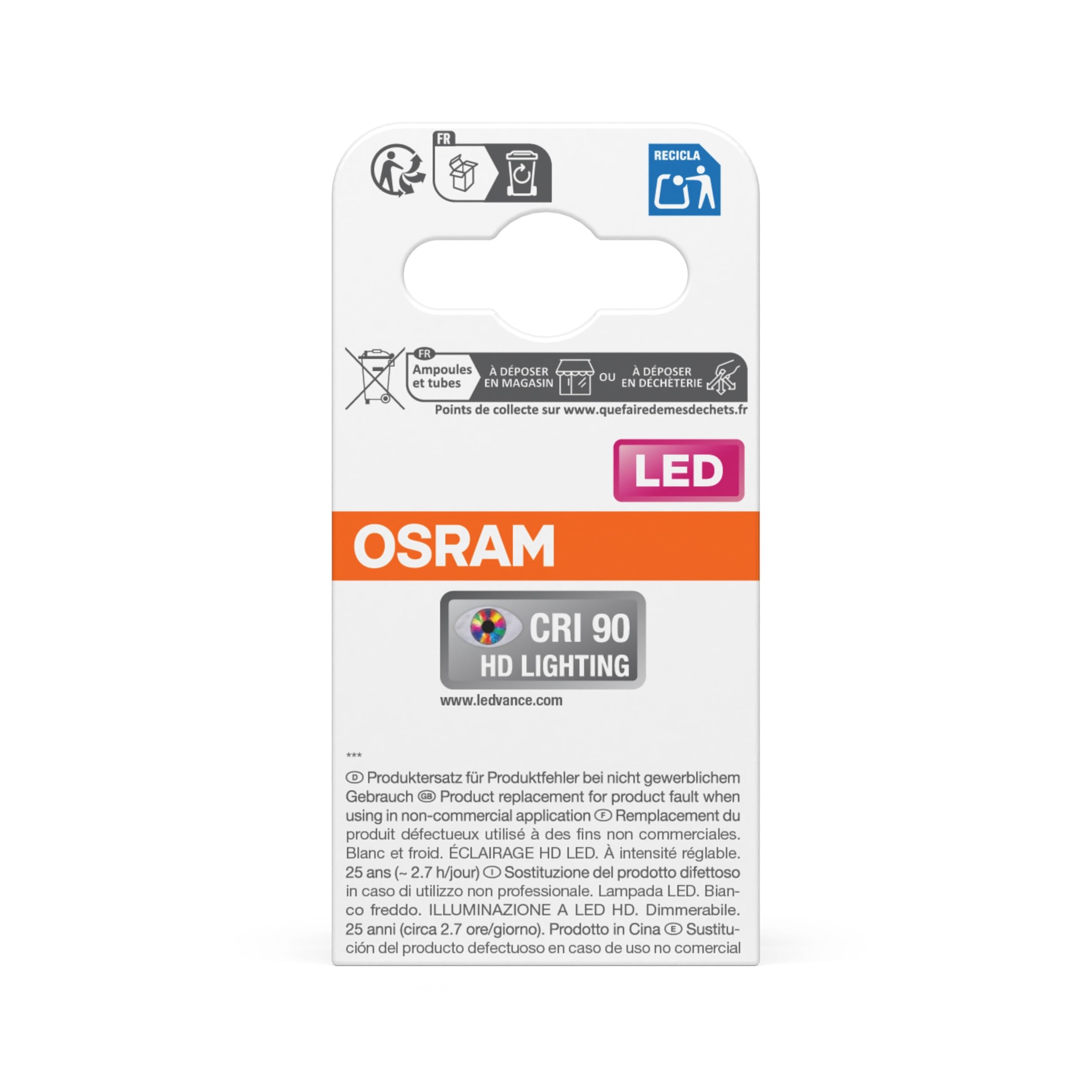 OSRAM Reflector LED Spot Superstar PAR16 35 regulable, blanco neutro 4000 K, 2,4 W, GU10, 36°, 230 lm, 15.000 h, para iluminación puntual y de acento.,6-Pack