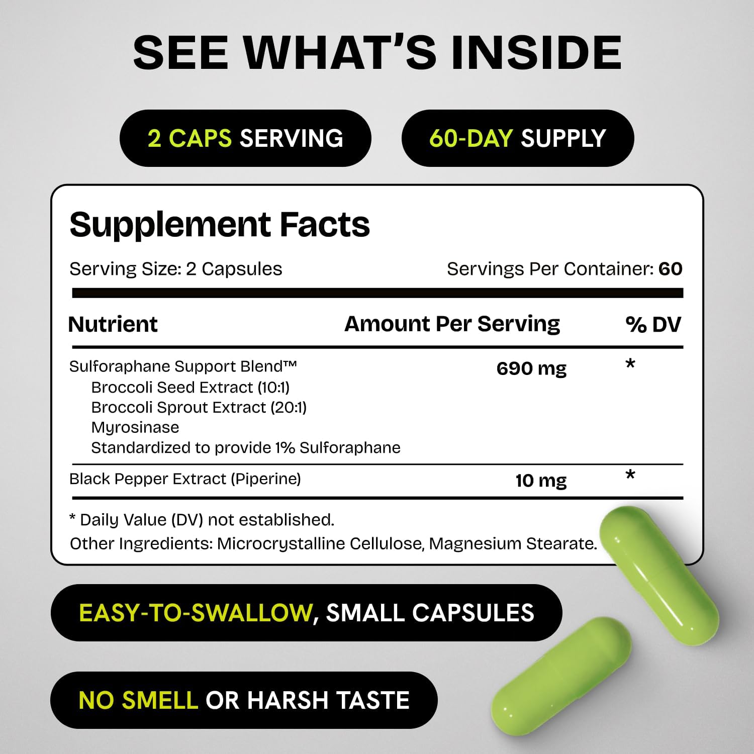 Liposomal Sulforaphane Supplement Organic Broccoli Sprouts, 700mg, 120 Caps — Amazon image 7