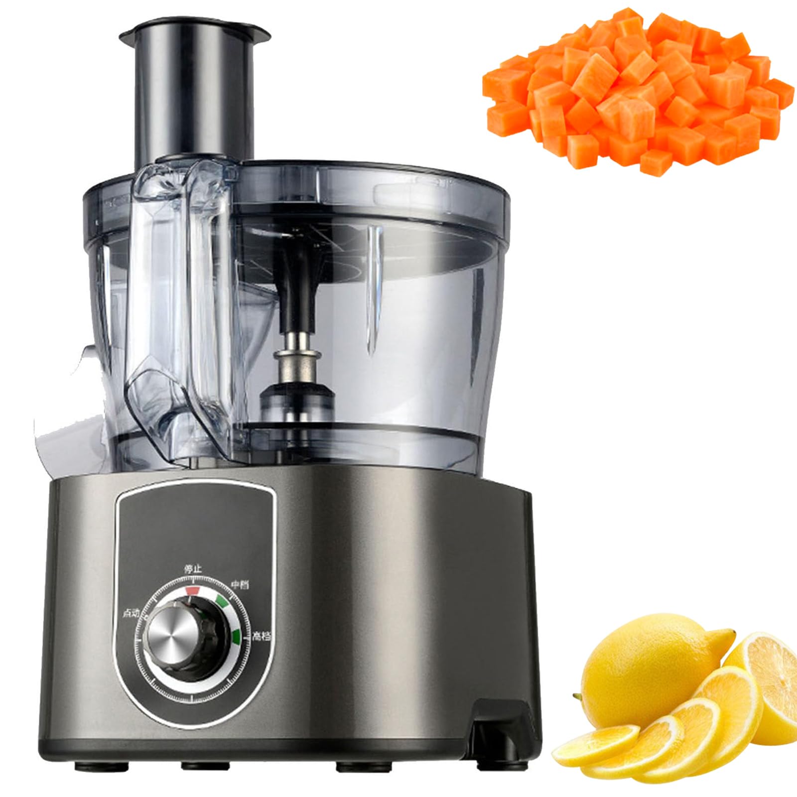 AYCDL Commercial Electric Vegetable Dicer Slicer – 5L Capacity for Dicing, Shredding, Slicing Splitting, great for Onions, Potatoes, Carrots, Cucumbers,Red,Black