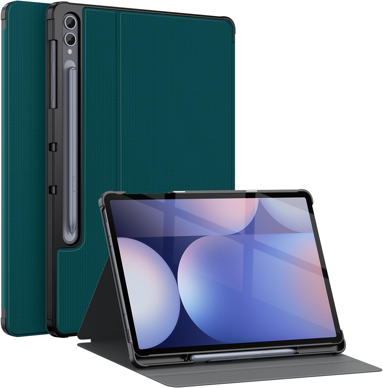 Soke Case for Samsung Galaxy Tab S10 Plus/Tab S9 Plus/S8+/S7 FE/S7+ 12.4-inch with S Pen Holder, Shockproof Stand Folio Cover for Galaxy Tablet S10 2024 12.4", Teal