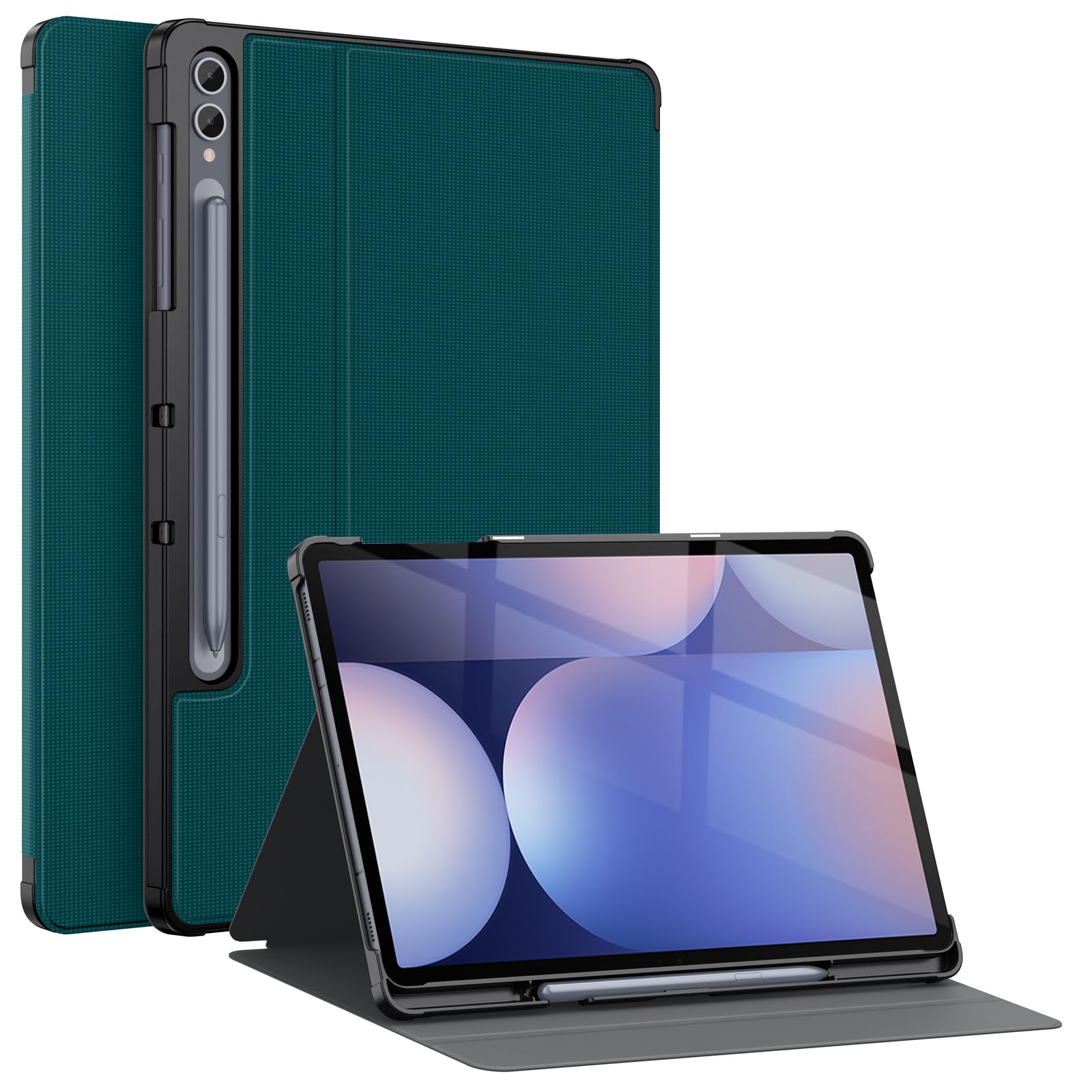 Soke Case for Samsung Galaxy Tab S10 Plus/Tab S9 Plus/S8+/S7 FE/S7+ 12.4-inch with S Pen Holder, Shockproof Stand Folio Cover for Galaxy Tablet S10 2024 12.4", Teal