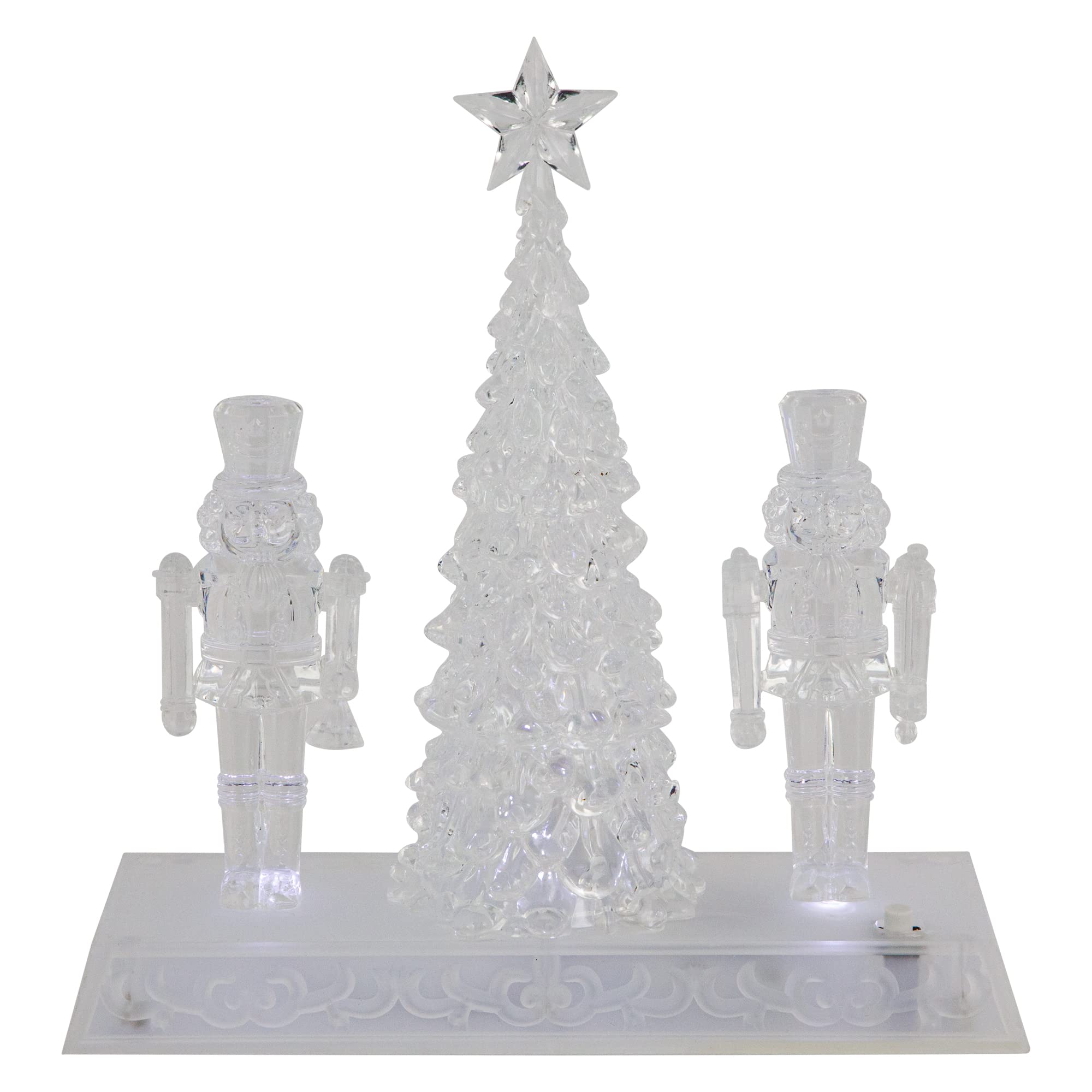 Northlight 9" LED Lighted ICY Crystal Nutcracker Decor 