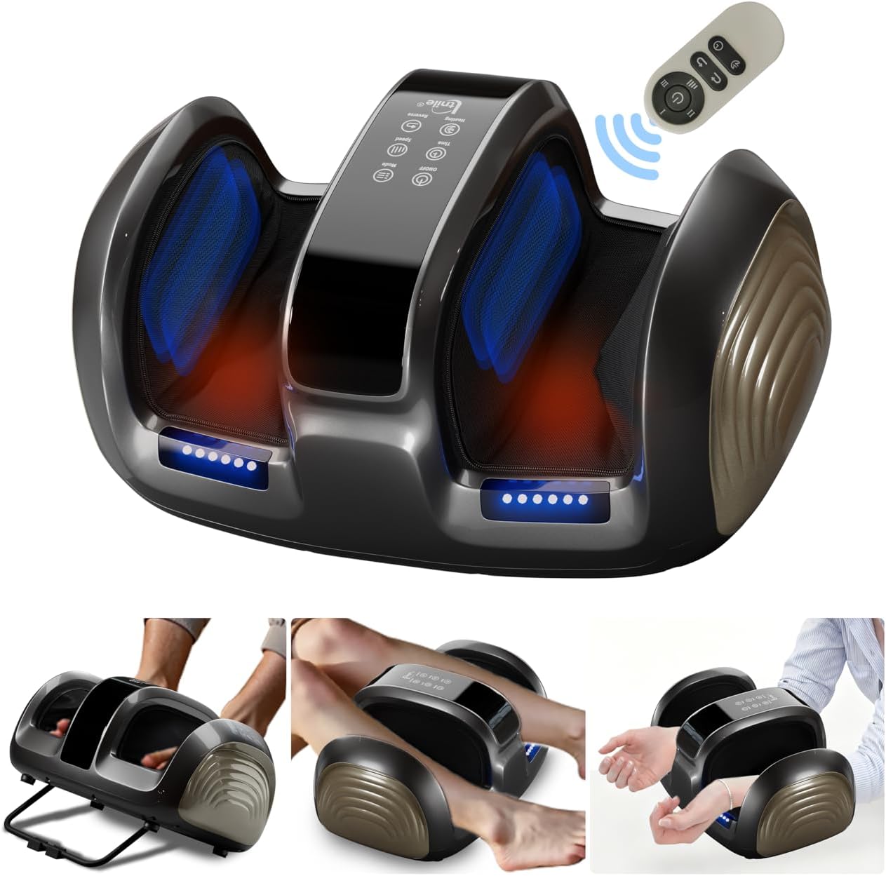 Masajeador Shiatsu para pies y pantorrillas con compresión y calor miniatura 1